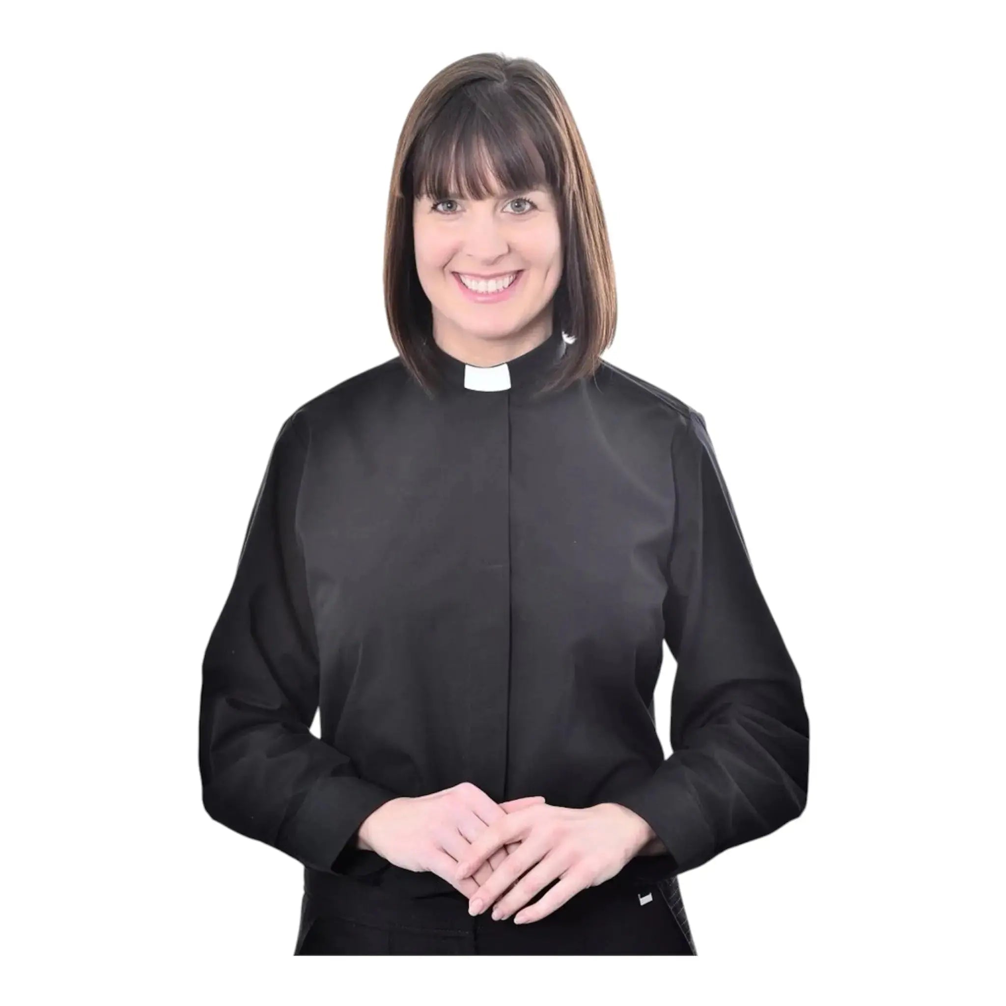 Ladies Long Sleeve Tab Collar Clergy Shirt M & R Clothing M & R Clothing Clergy