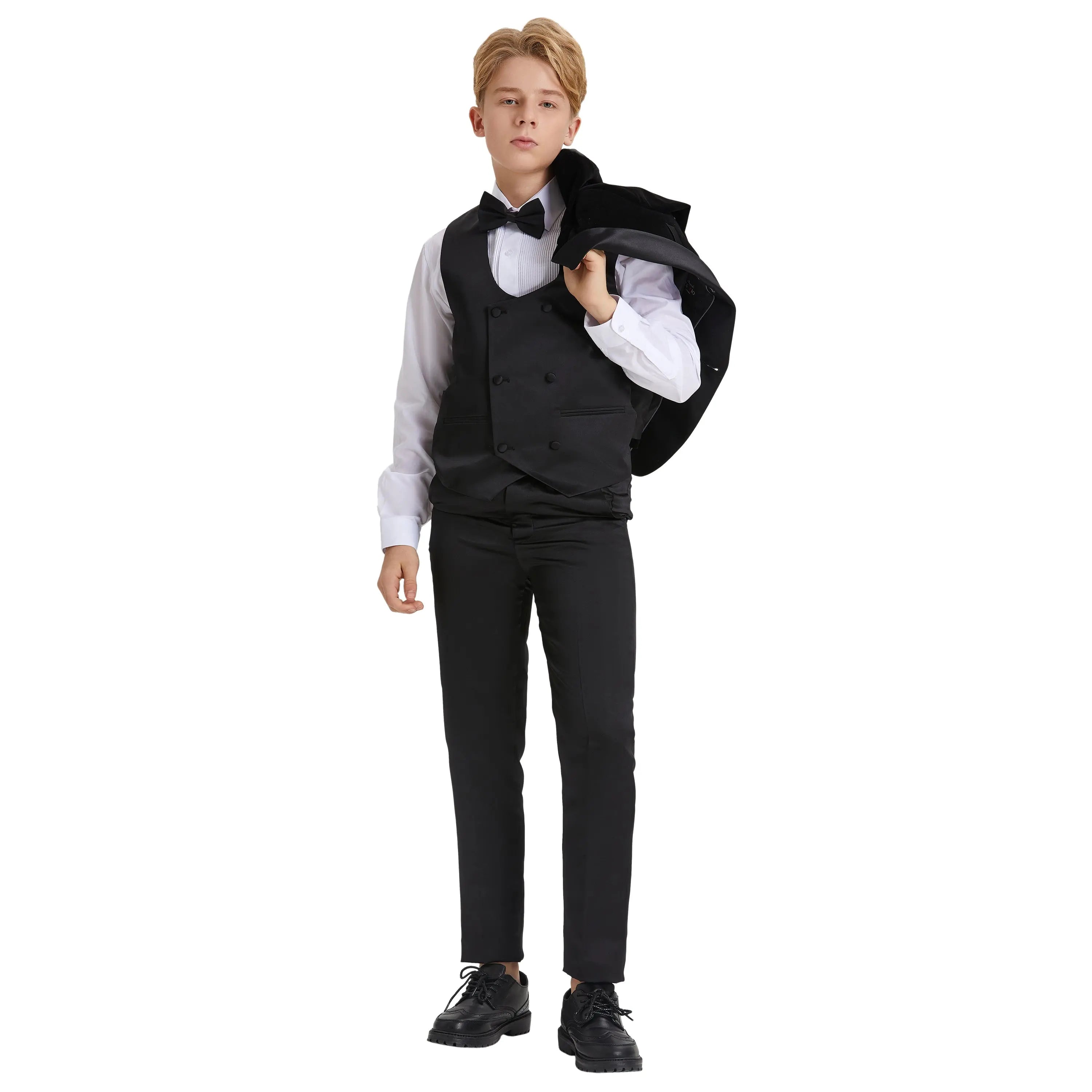 Tazzio Boy's 5pc Velvet Tuxedo Suit Tazzio