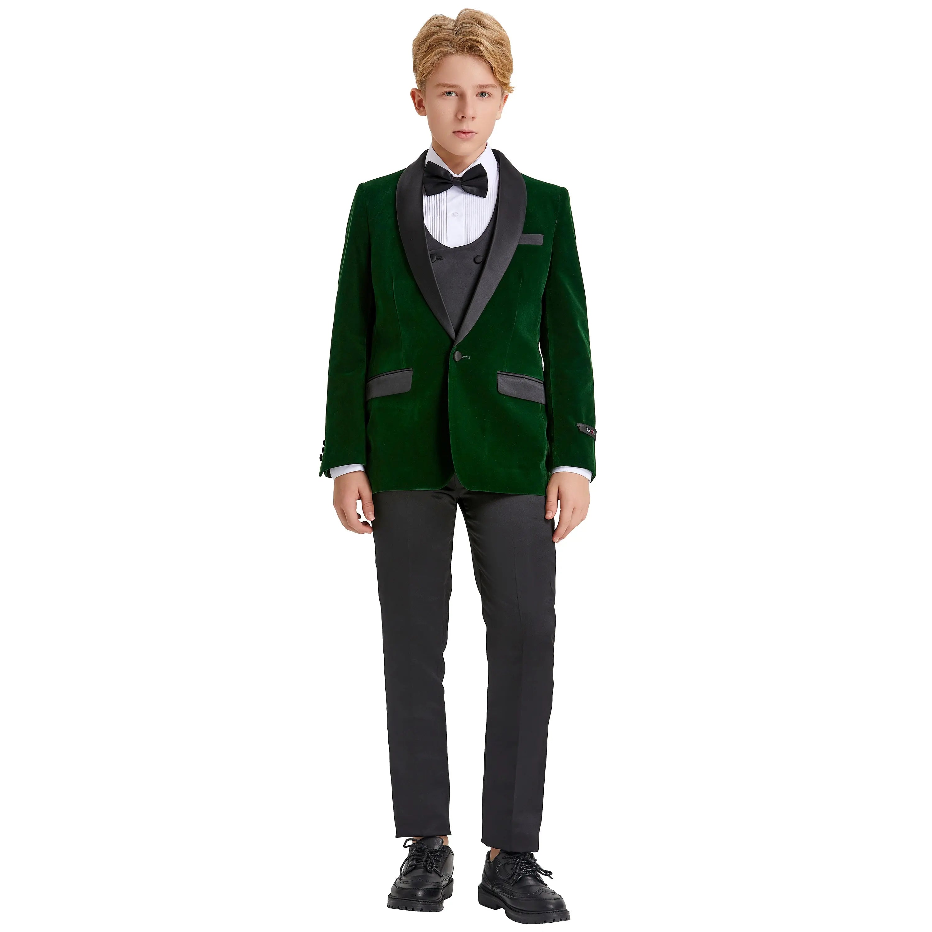 Tazzio Boy's 5pc Velvet Tuxedo Suit Tazzio