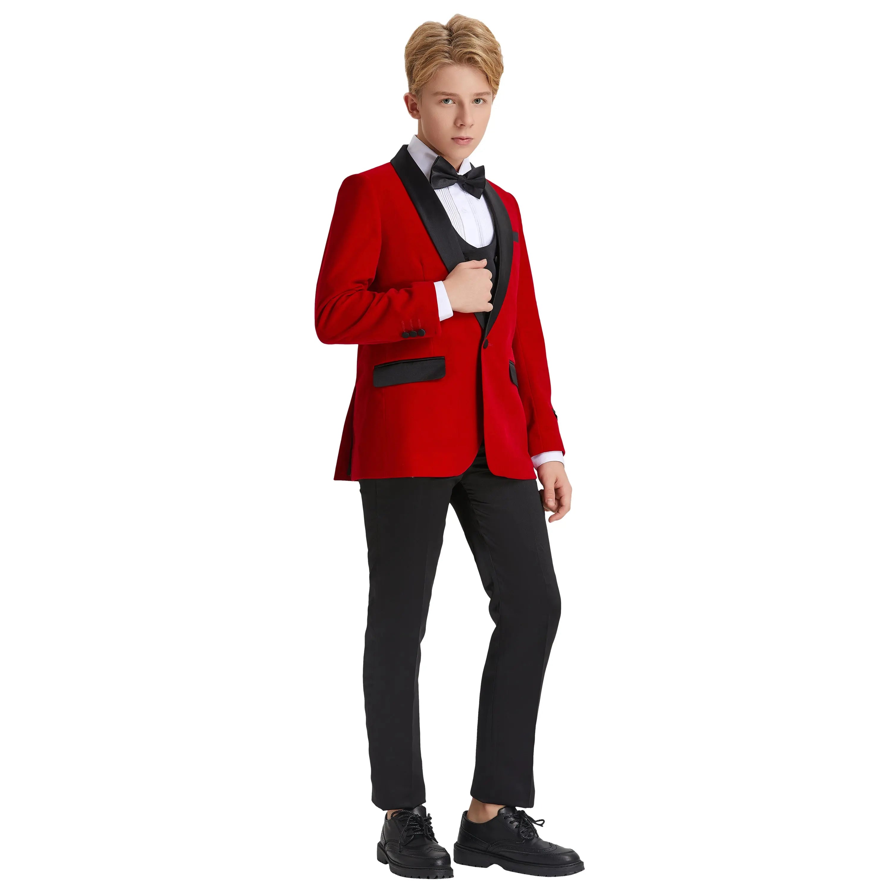 Tazzio Boy's 5pc Velvet Tuxedo Suit Tazzio
