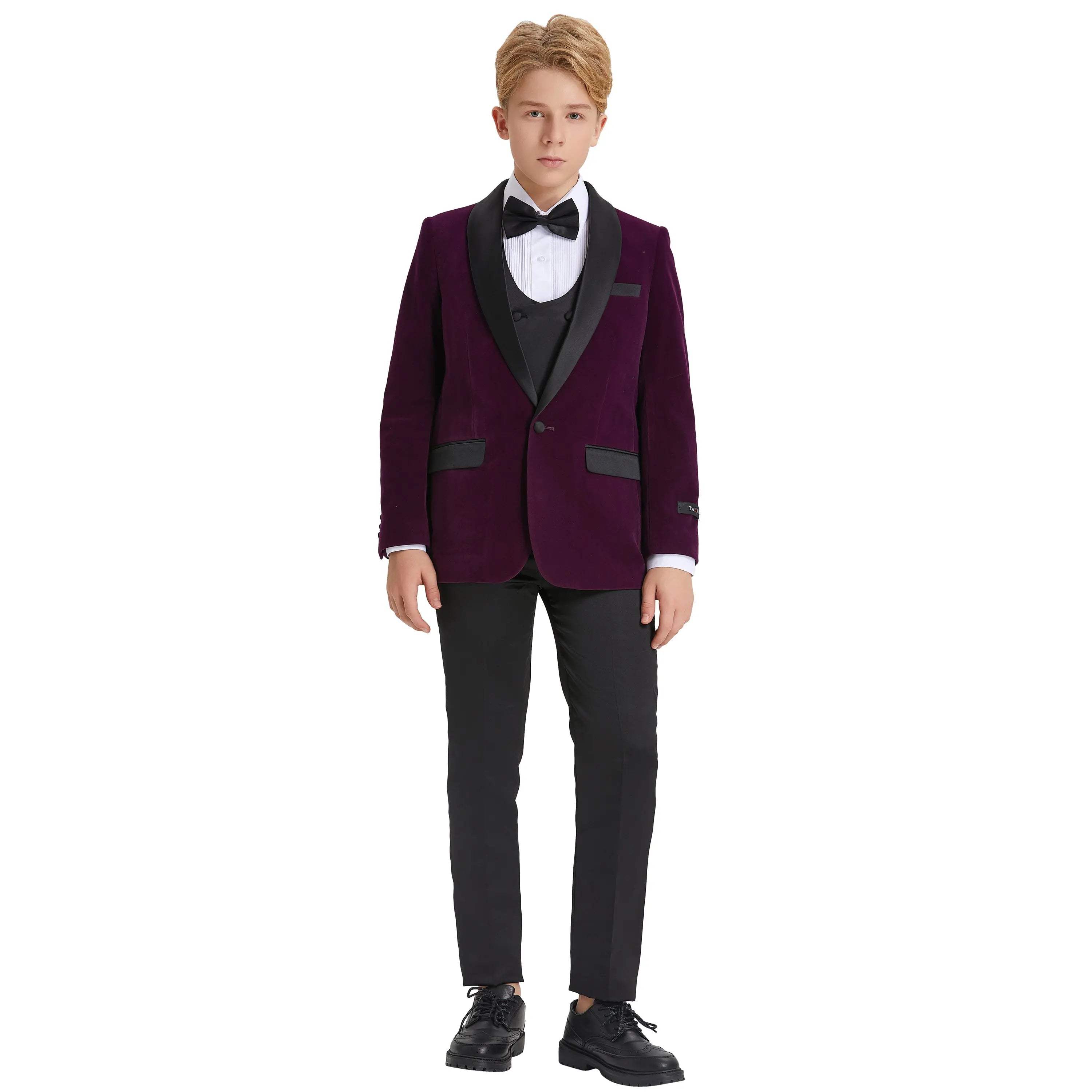 Tazzio Boy's 5pc Velvet Tuxedo Suit Tazzio