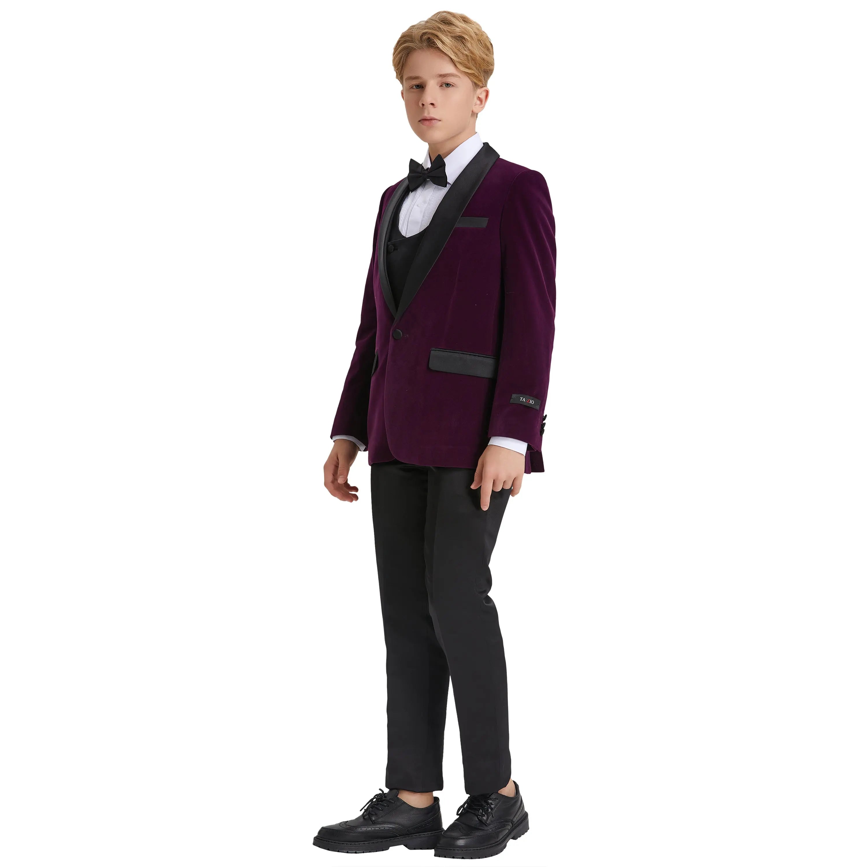 Tazzio Boy's 5pc Velvet Tuxedo Suit Tazzio