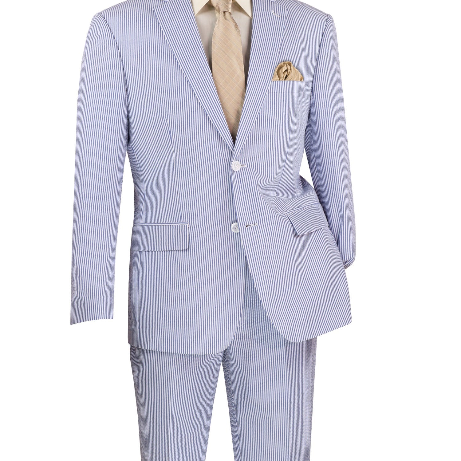 Modern Fit Seersucker 2 piece Men's Suit