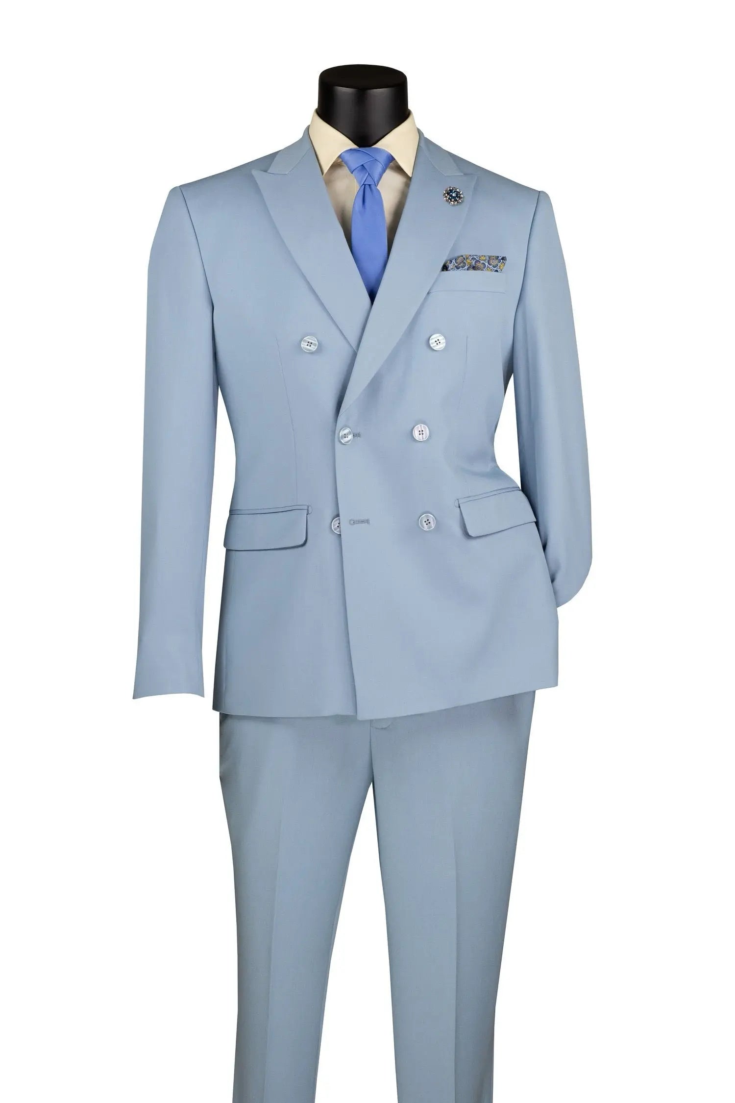 2 Piece Double Breasted Slim Fit Flex Suit M & R Clothing