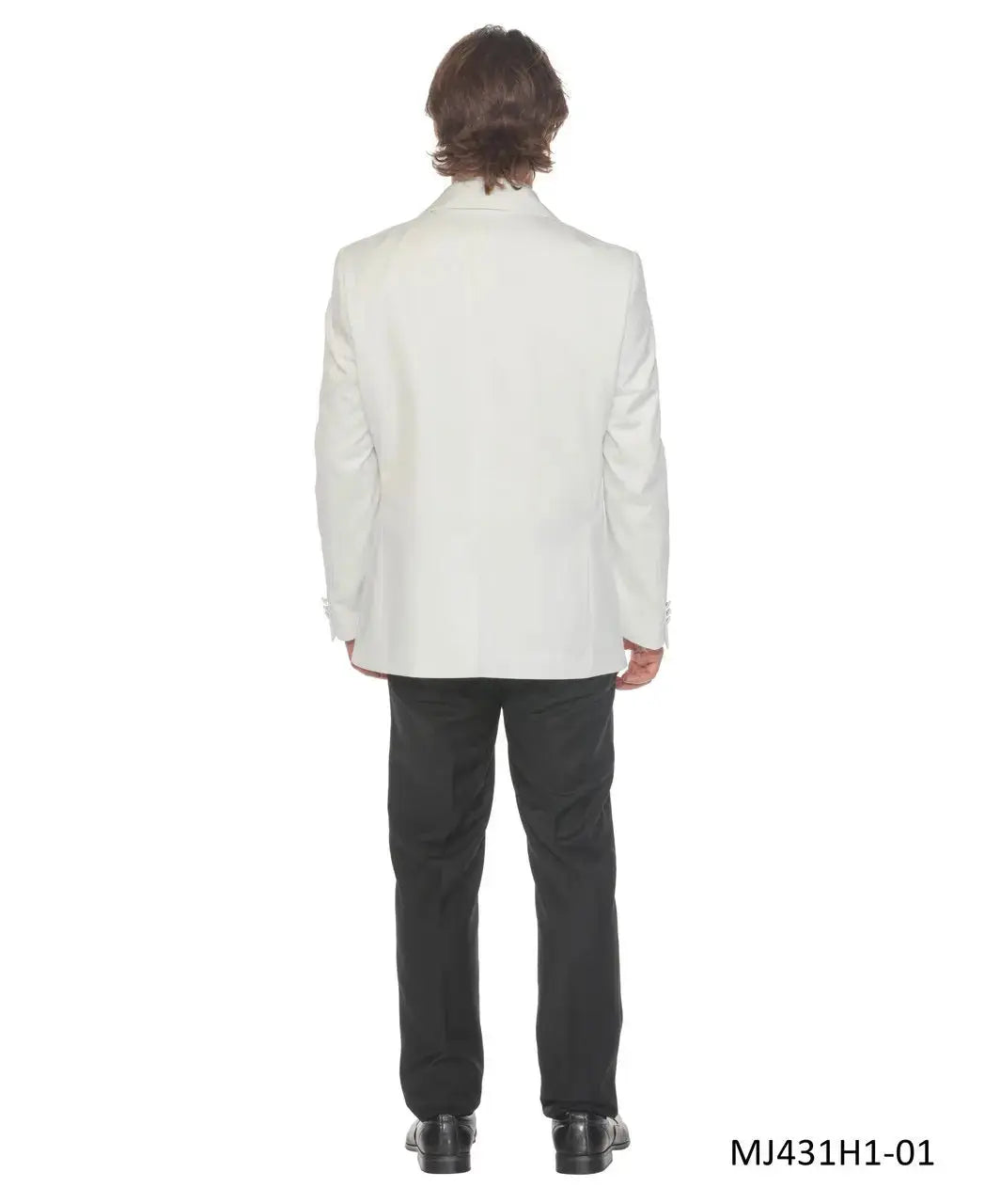 Ivory Shawl Collar Double Breasted Dinner Jacket M & R Clothing