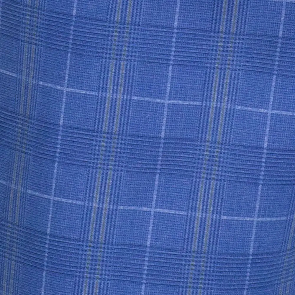 Men's 3-Piece Slim Plaid Double Breast Vest Suit M & R Clothing