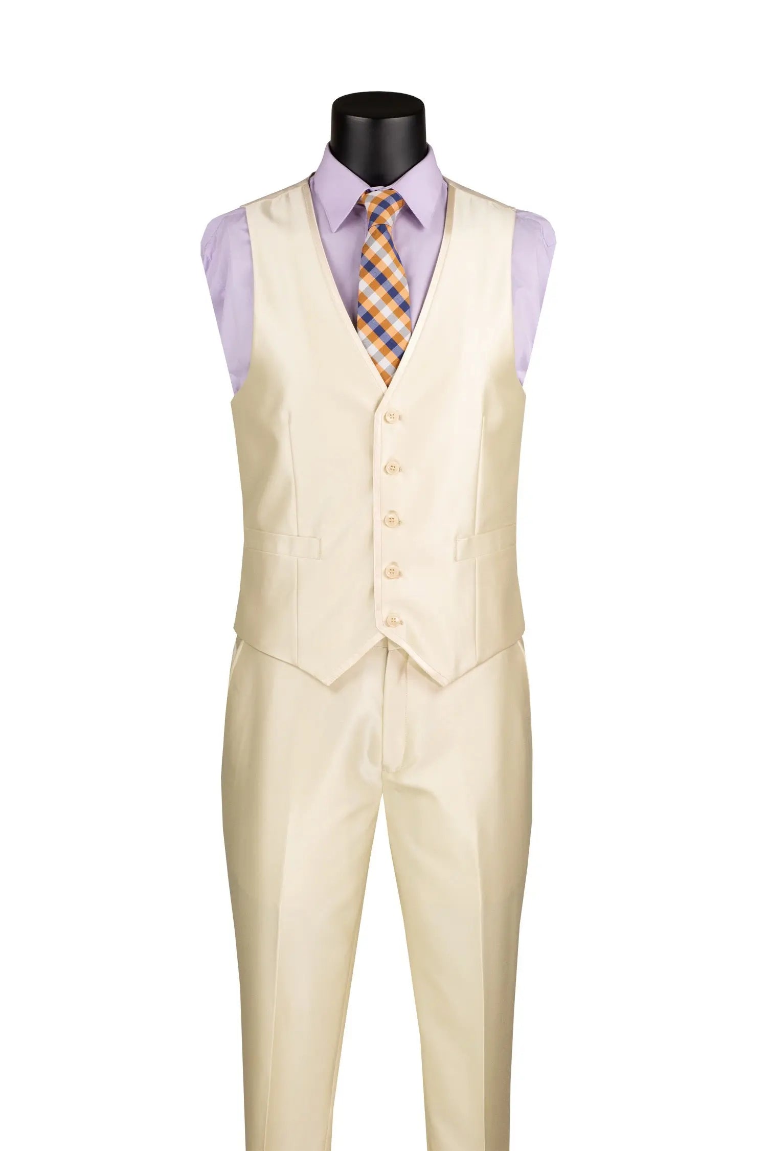 Men's 3-Piece Slim Fit Satin Tuxedo Suit with Satin Trim M & R Clothing