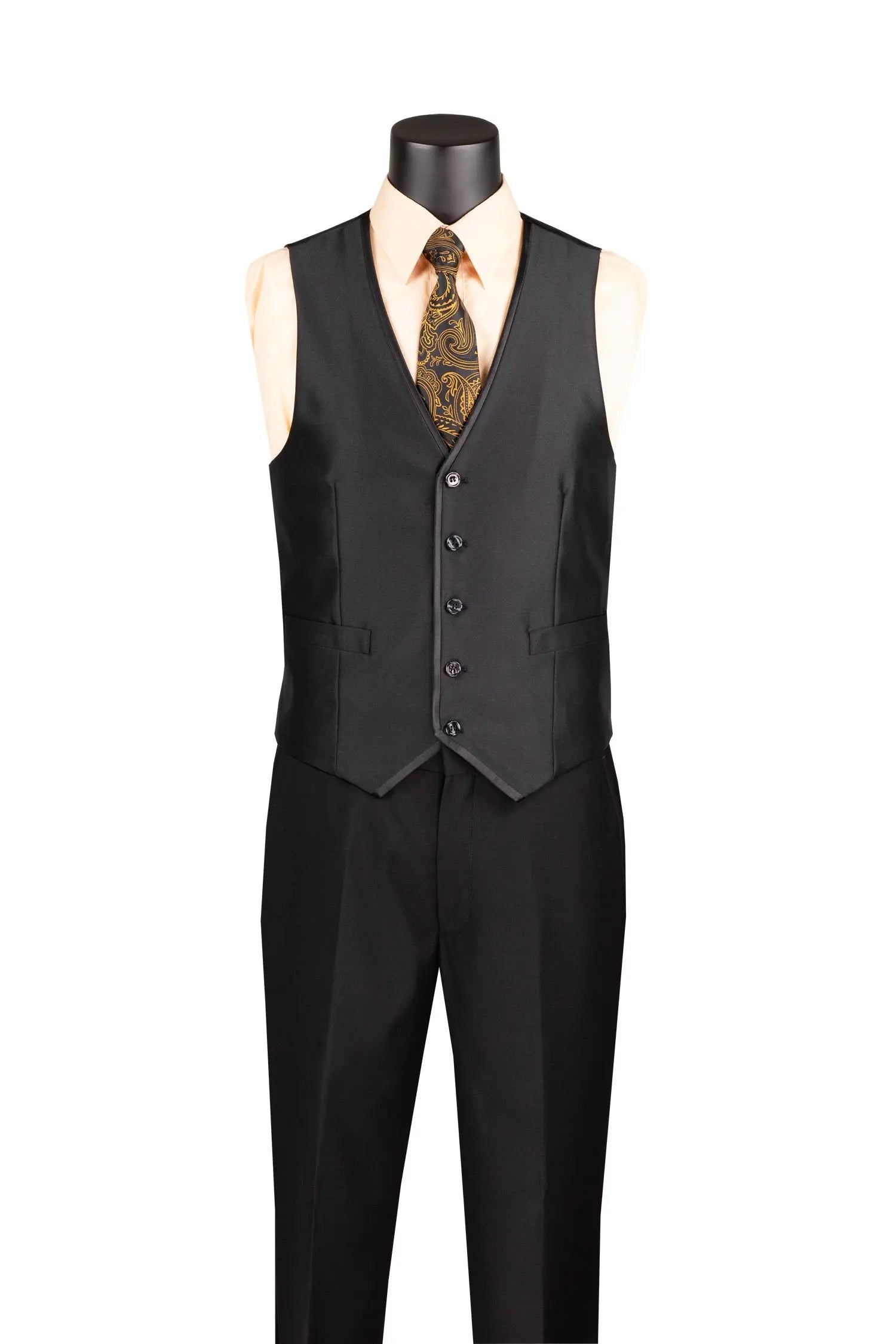Men's 3-Piece Slim Fit Satin Tuxedo Suit with Satin Trim M & R Clothing