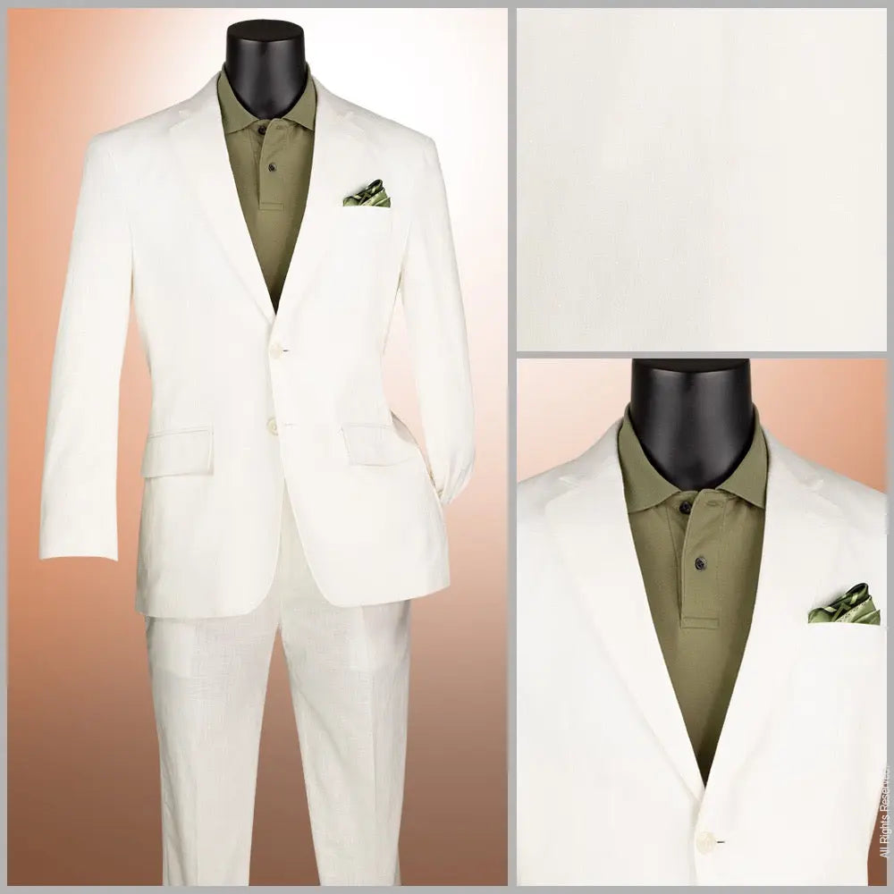 Men's 2-Piece Linen Cotton Suit – Lightweight & Tailored Fit M & R Clothing