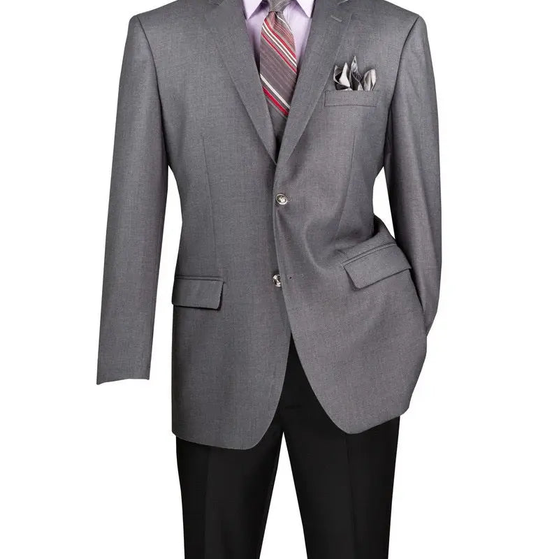 Men's Classic Regular Fit 2-Button Rayon Blazer M & R Clothing