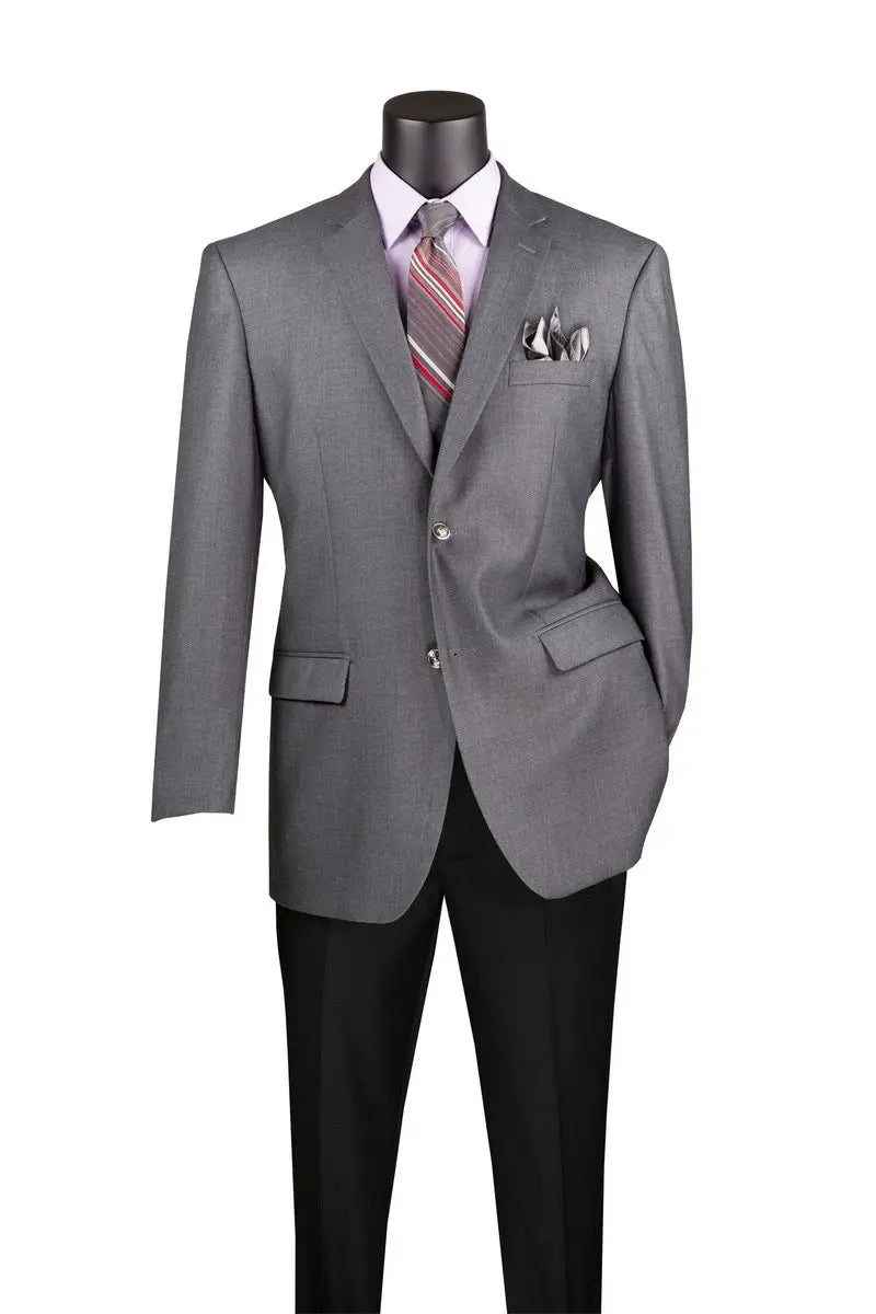 Men's Classic Regular Fit 2-Button Rayon Blazer M & R Clothing