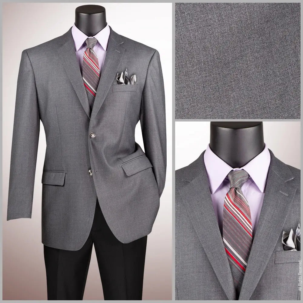 Men's Classic Regular Fit 2-Button Rayon Blazer M & R Clothing