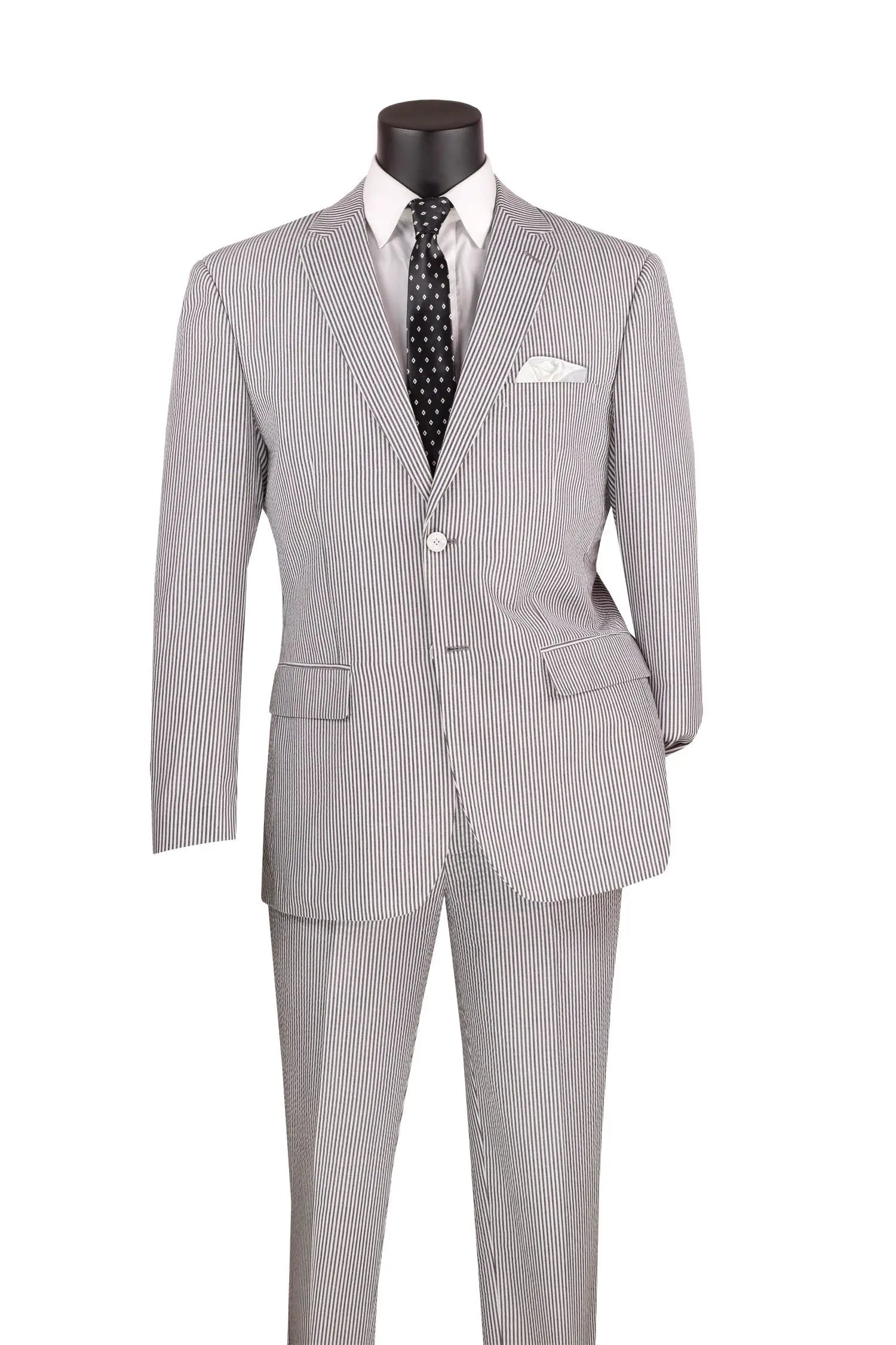 Modern Fit Seersucker 2 piece Men's Suit M & R Clothing