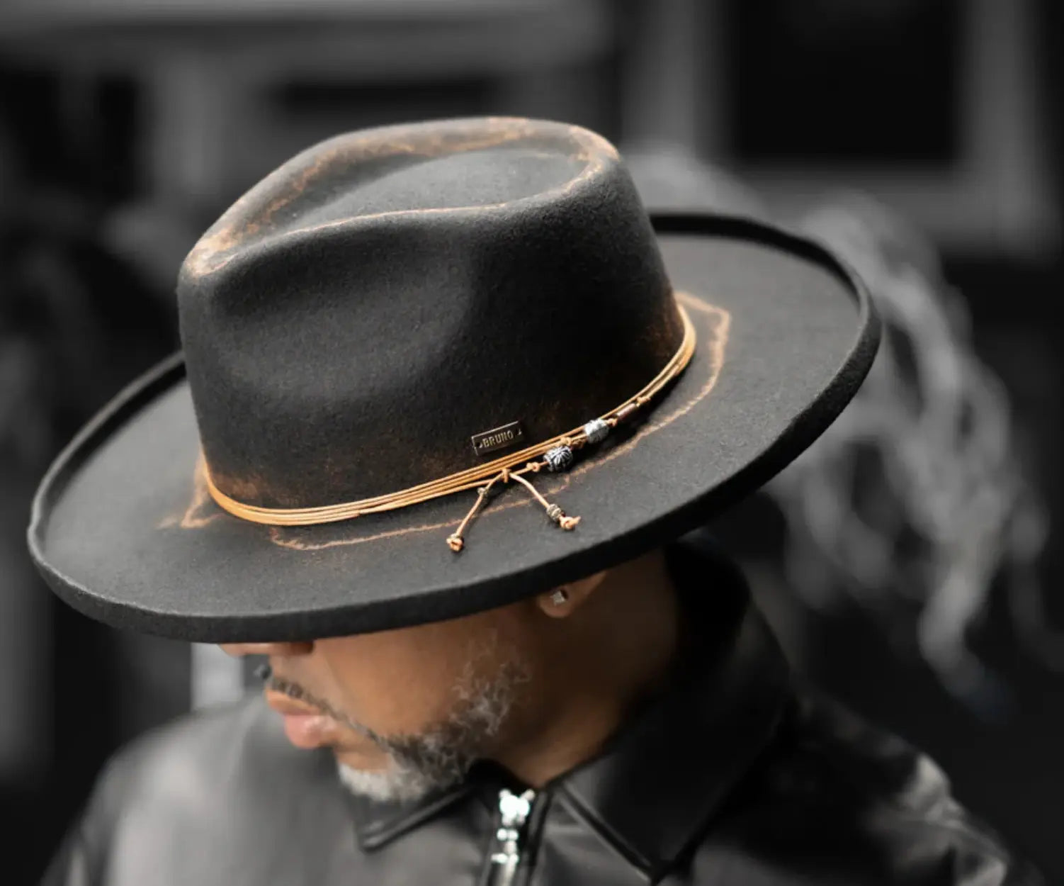 Orleans Wide Pencil Curl Brim Fedora by Bruno Capelo Bruno Capelo