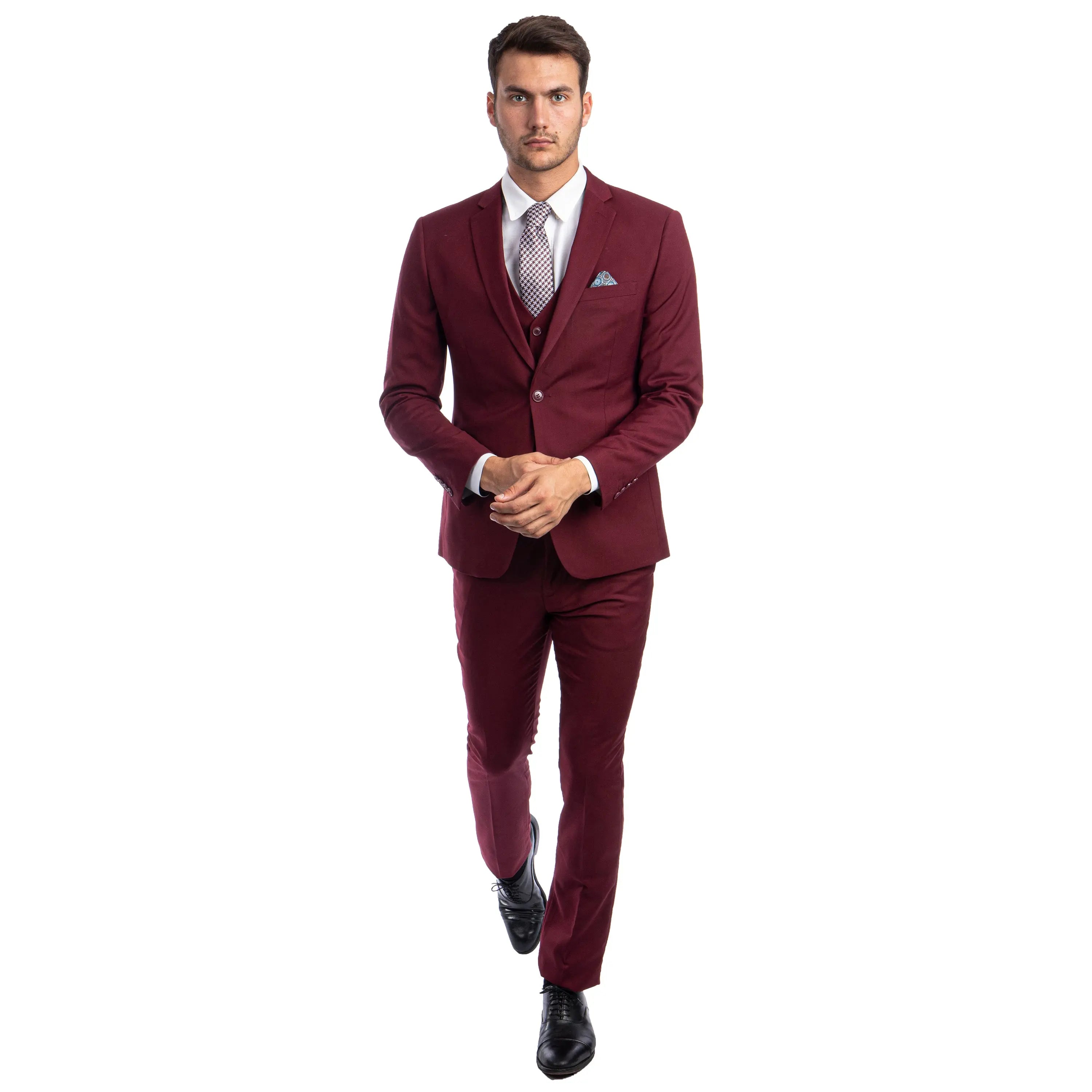 Men's Skinny-Fit Solid 3pc Suit Sean Alexander