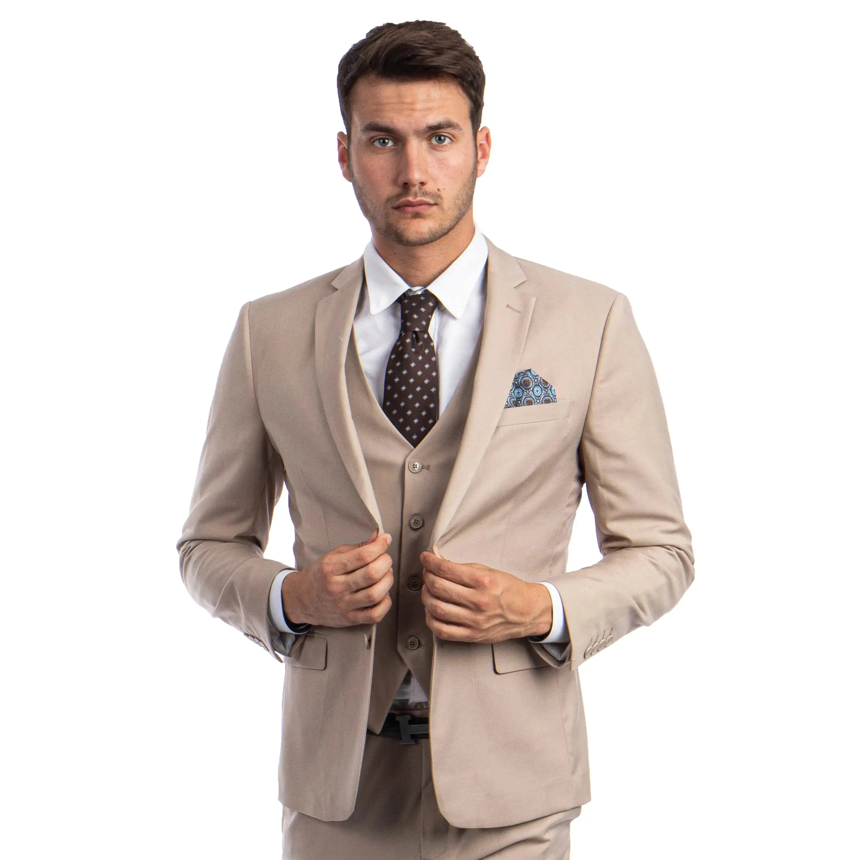 Men's Skinny-Fit Solid 3pc Suit Sean Alexander