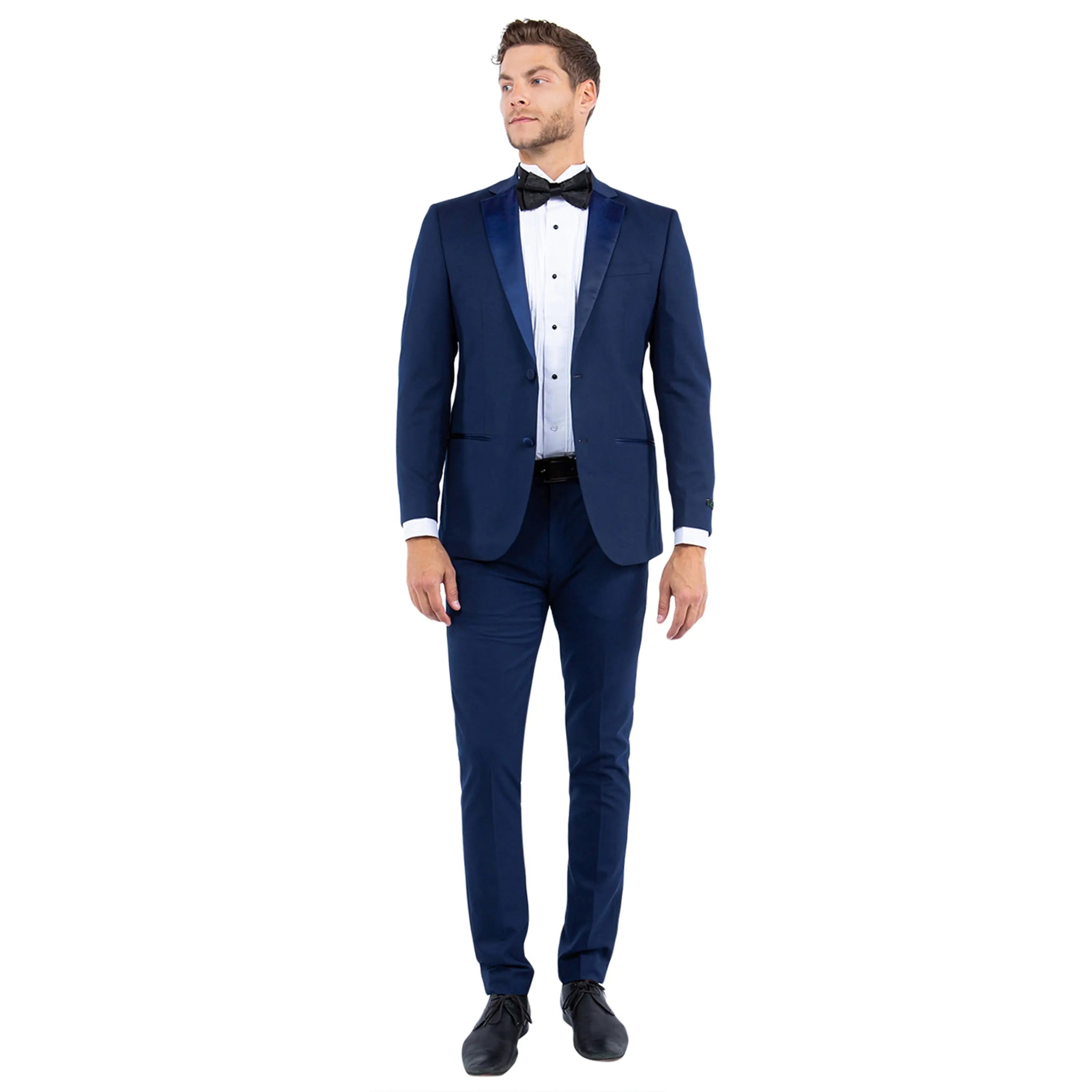 Men's Tailored-Fit Suit Separates Tuxedo Jacket w/ Notch Lapel Zegarie