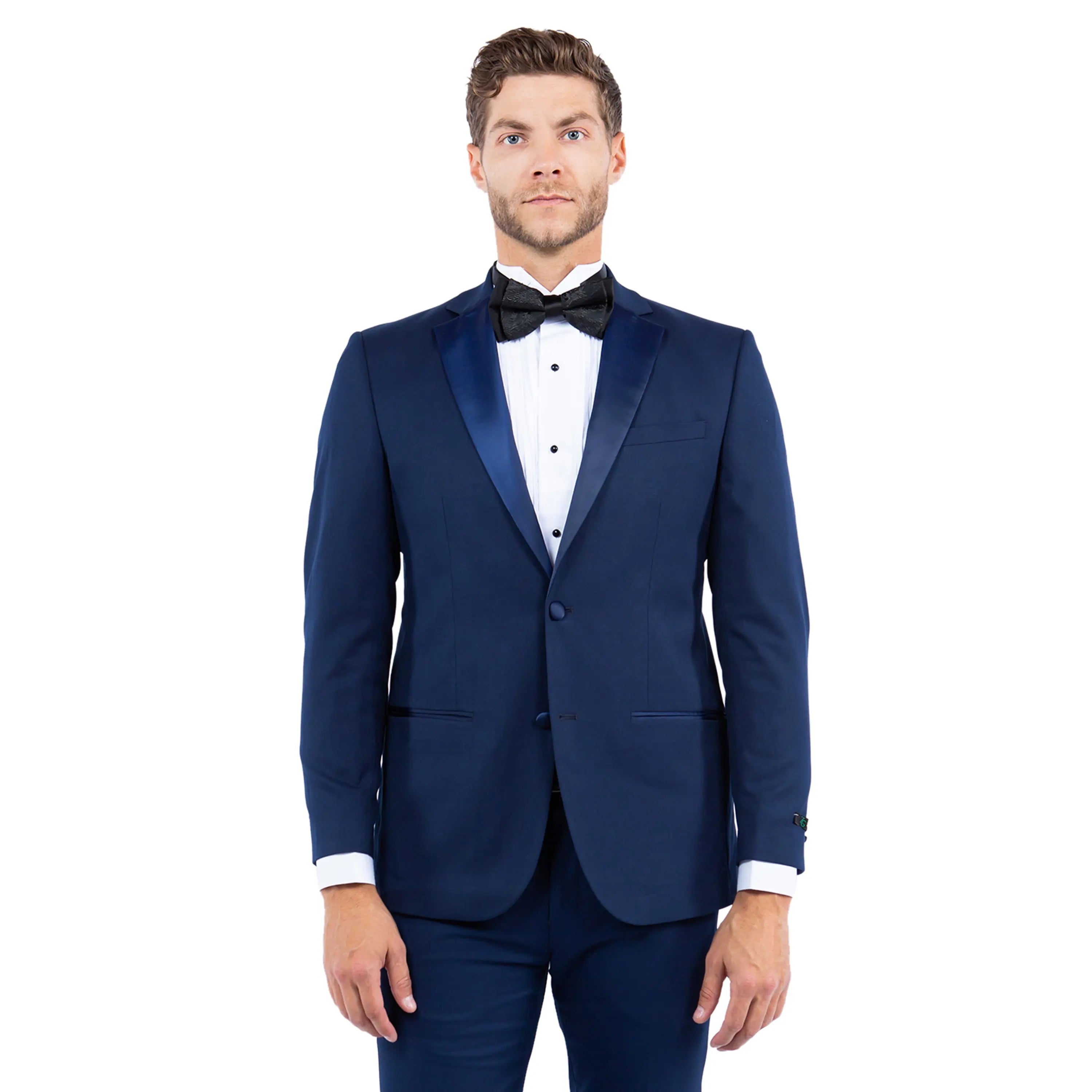 Men's Tailored-Fit Suit Separates Tuxedo Jacket w/ Notch Lapel Zegarie