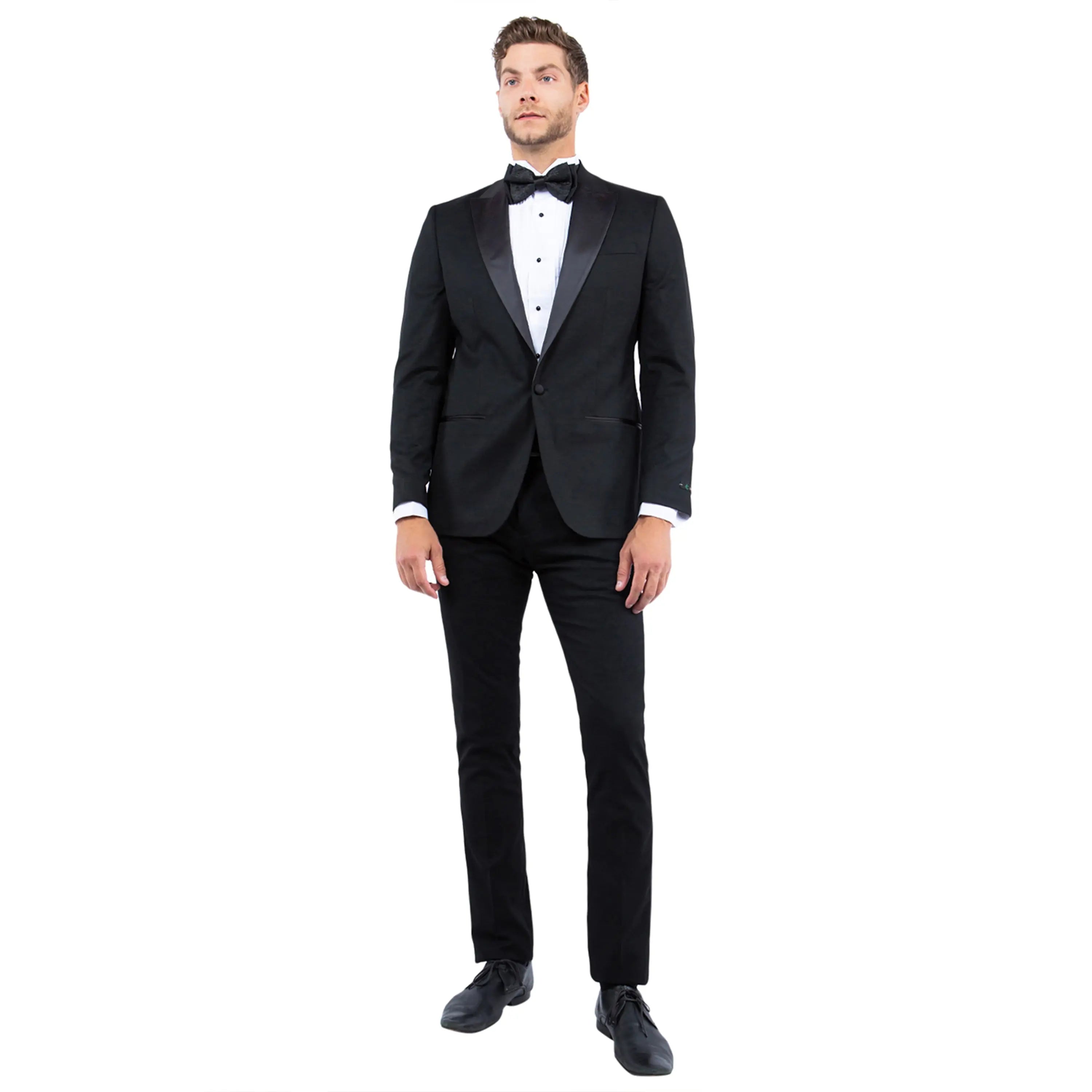 Men's Tailored-Fit Suit Separate Tuxedo Jacket w/ Peak Lapel Zegarie