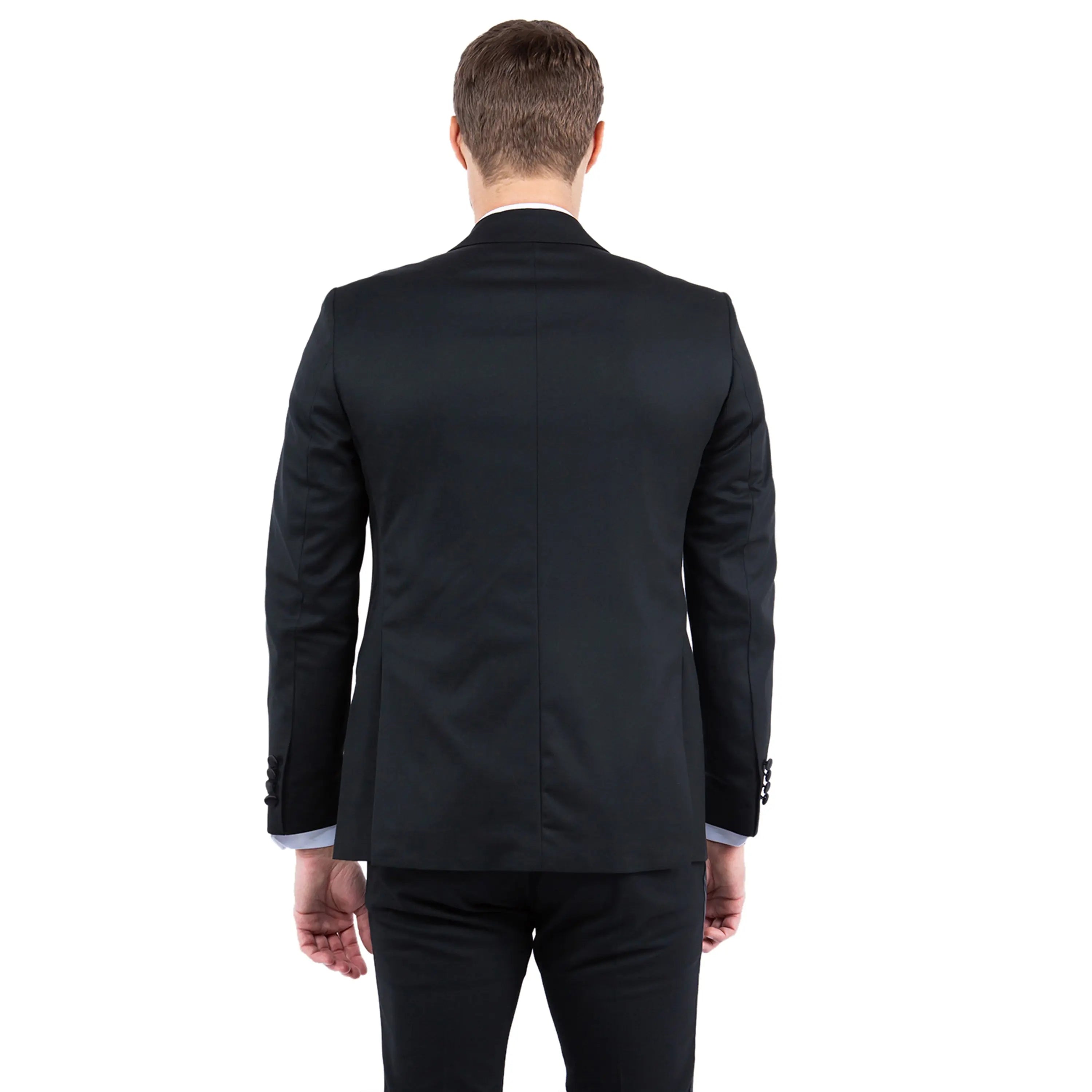 Men's Tailored-Fit Suit Separate Tuxedo Jacket w/ Peak Lapel Zegarie