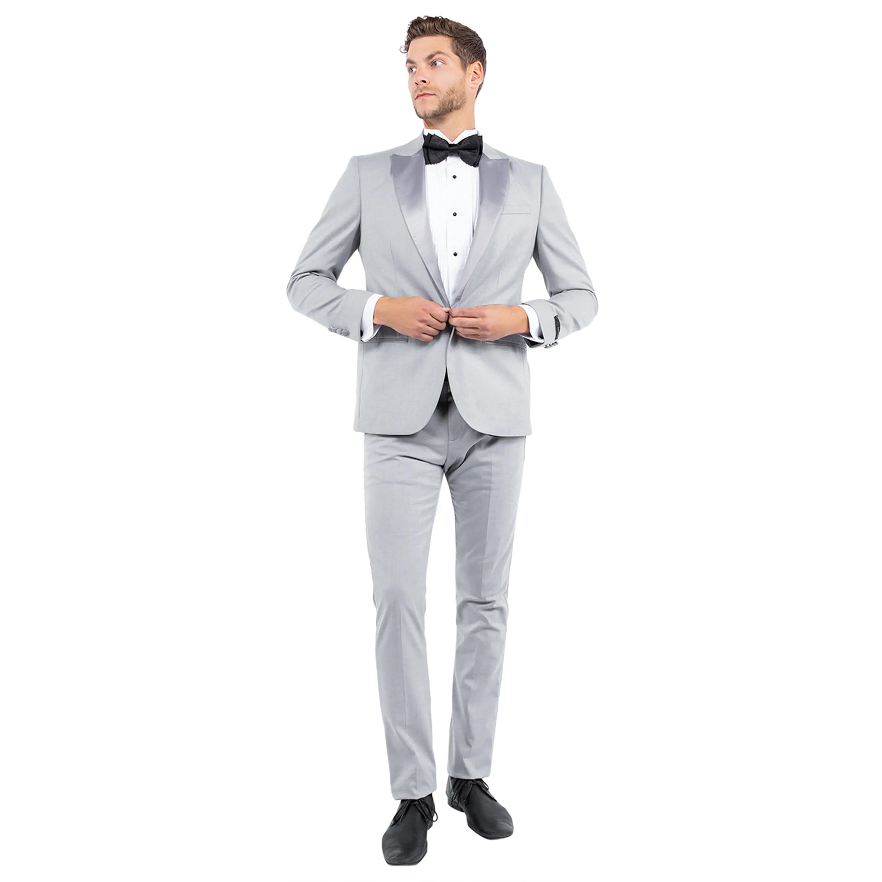 Men's Tailored-Fit Suit Separate Tuxedo Jacket w/ Peak Lapel Zegarie