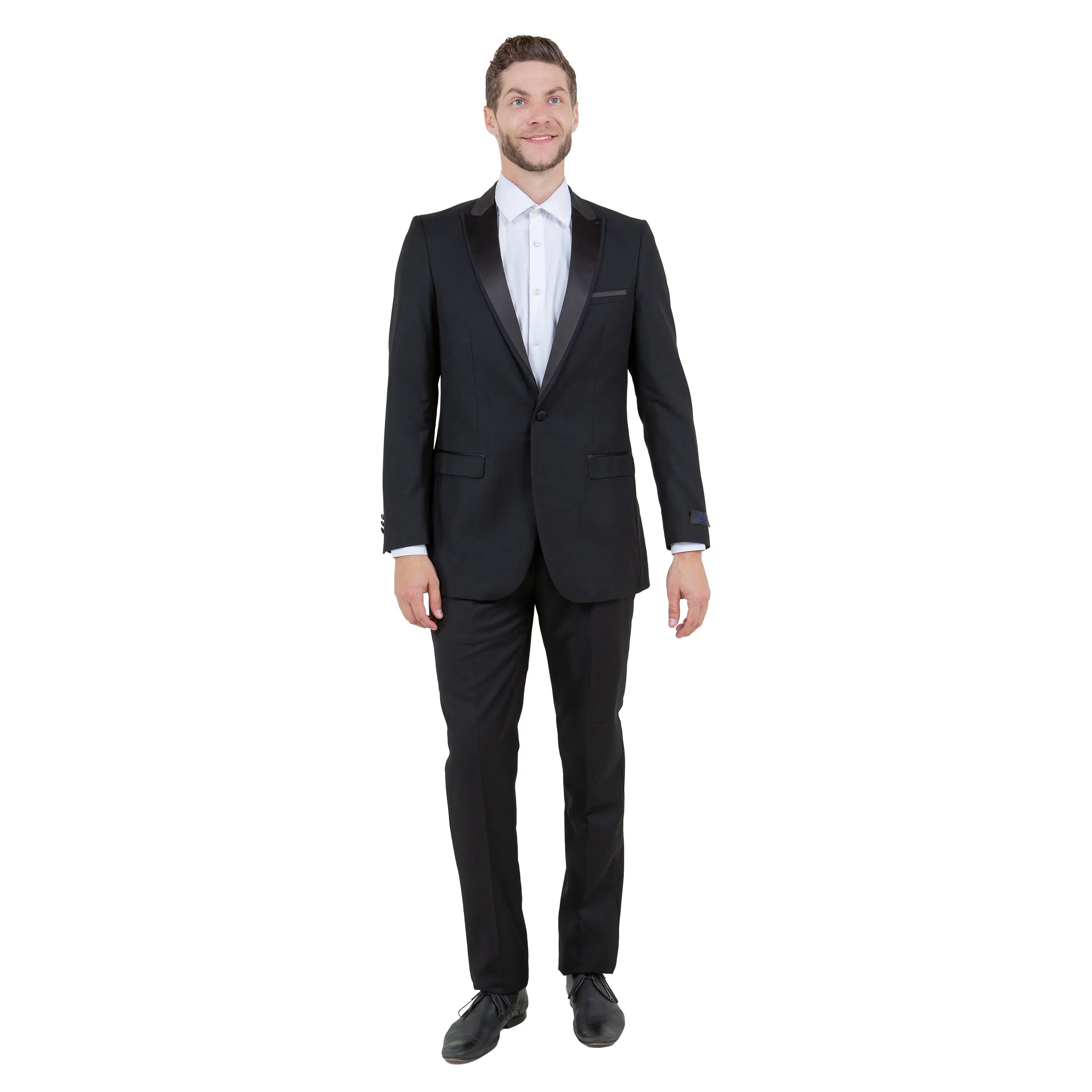 Bryan Michaels Men's One-Button Tuxedo | Satin Peak Lapel Bryan Michaels
