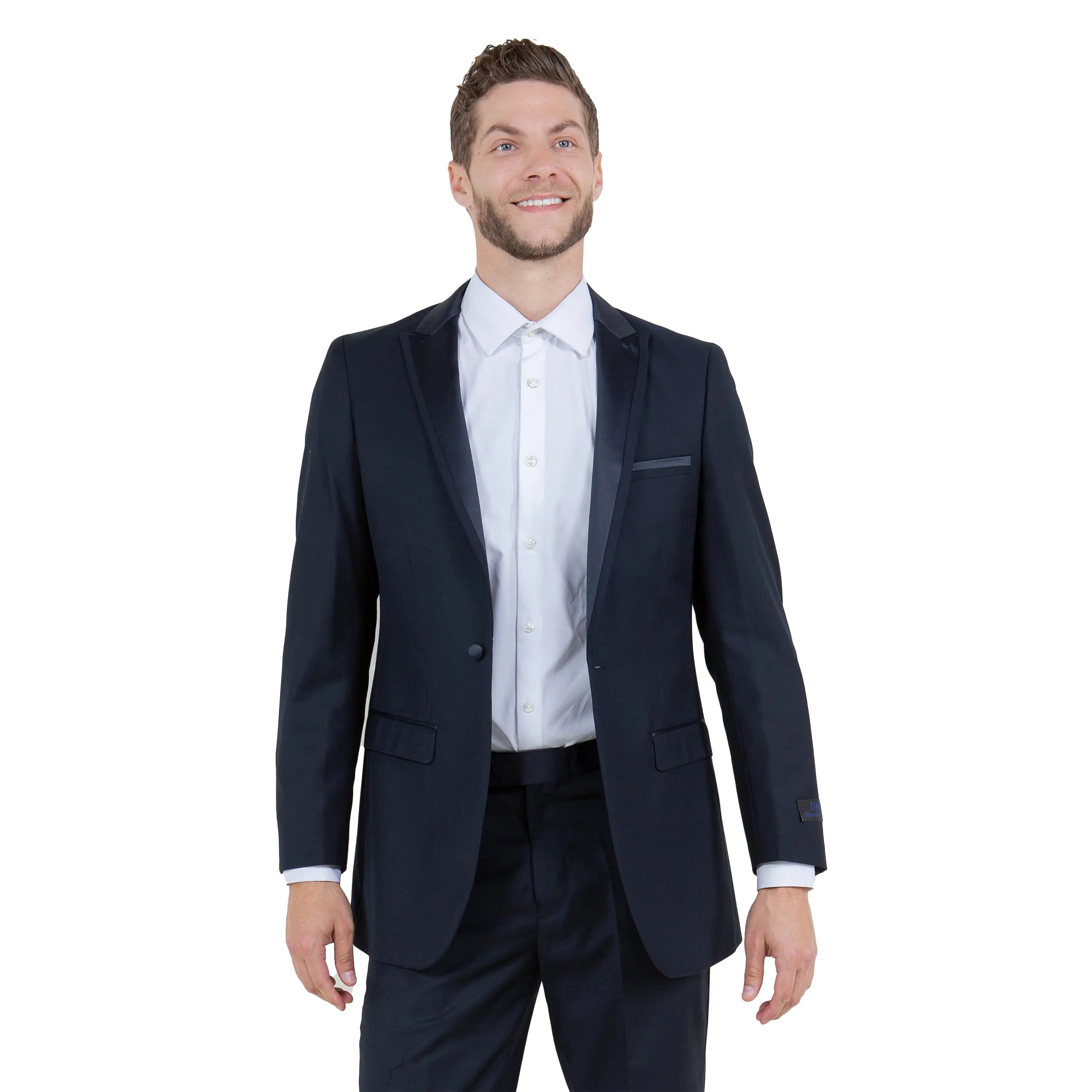 Bryan Michaels Men's One-Button Tuxedo | Satin Peak Lapel Bryan Michaels