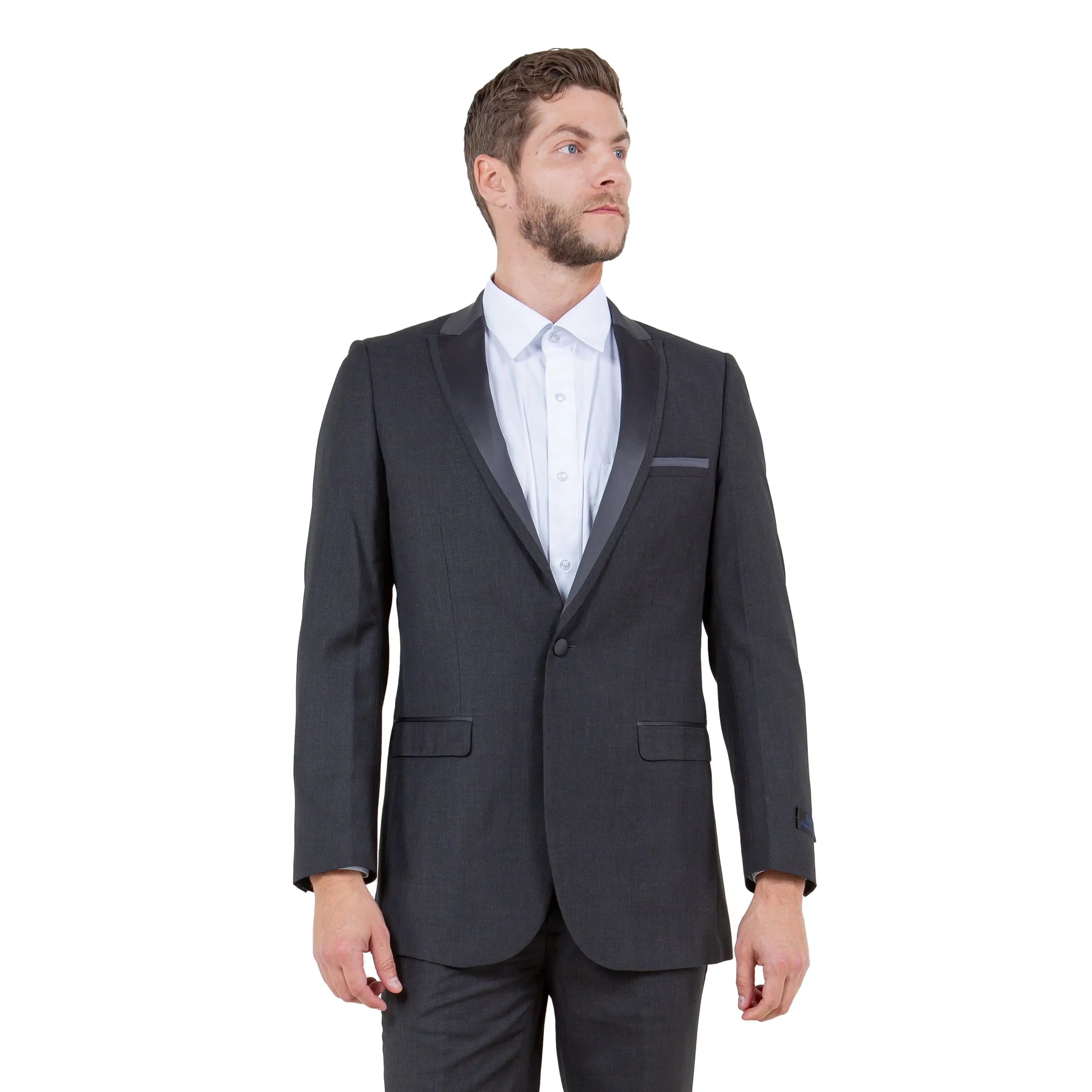 Bryan Michaels Men's One-Button Tuxedo | Satin Peak Lapel Bryan Michaels
