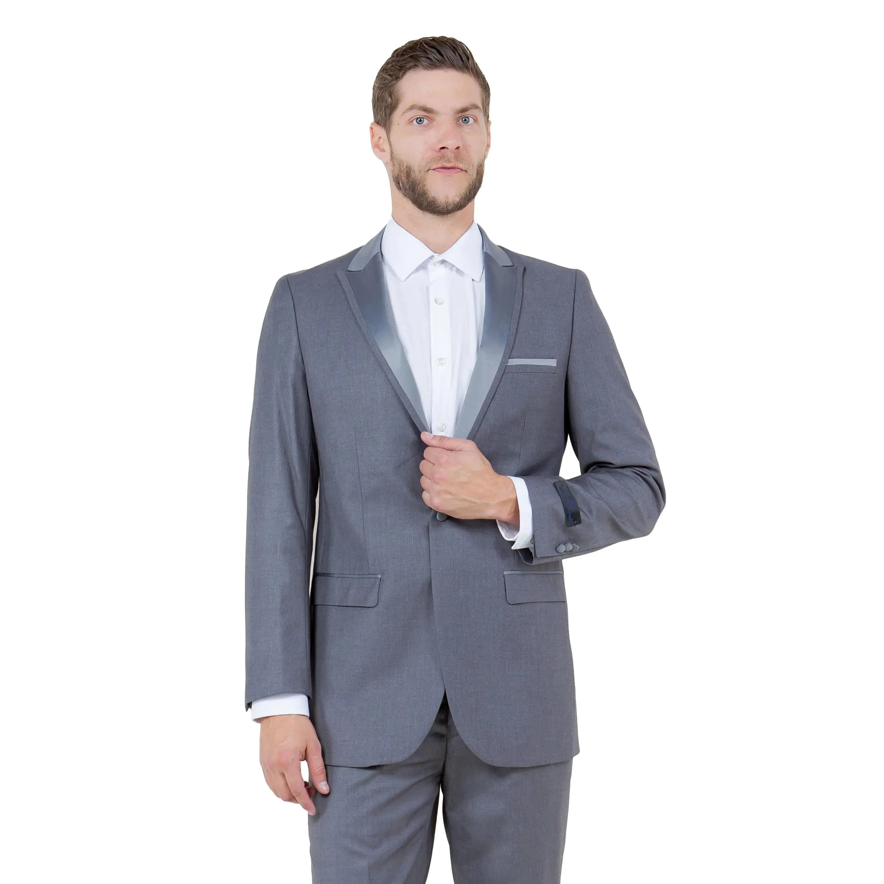 Bryan Michaels Men's One-Button Tuxedo | Satin Peak Lapel Bryan Michaels