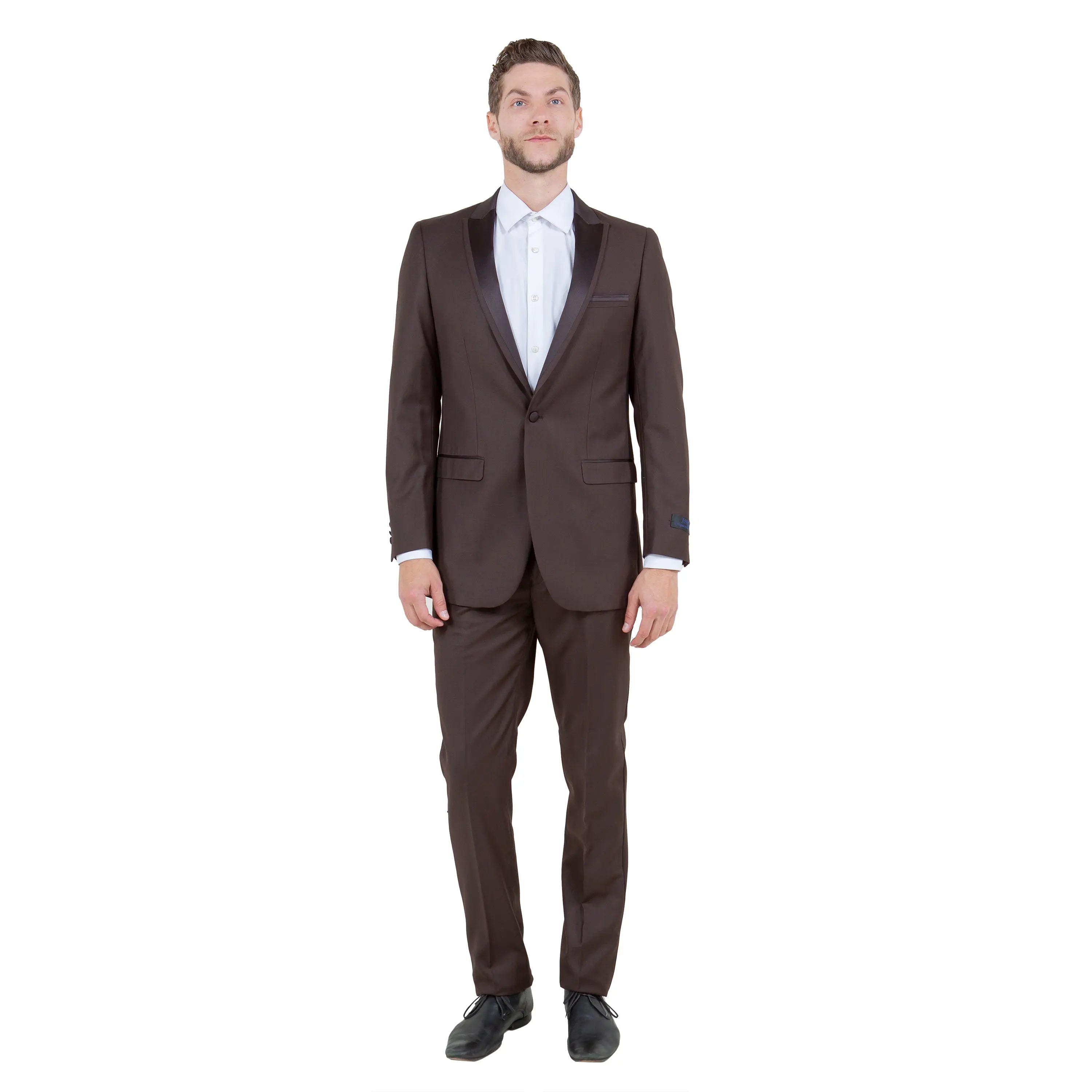 Bryan Michaels Men's One-Button Tuxedo | Satin Peak Lapel Bryan Michaels