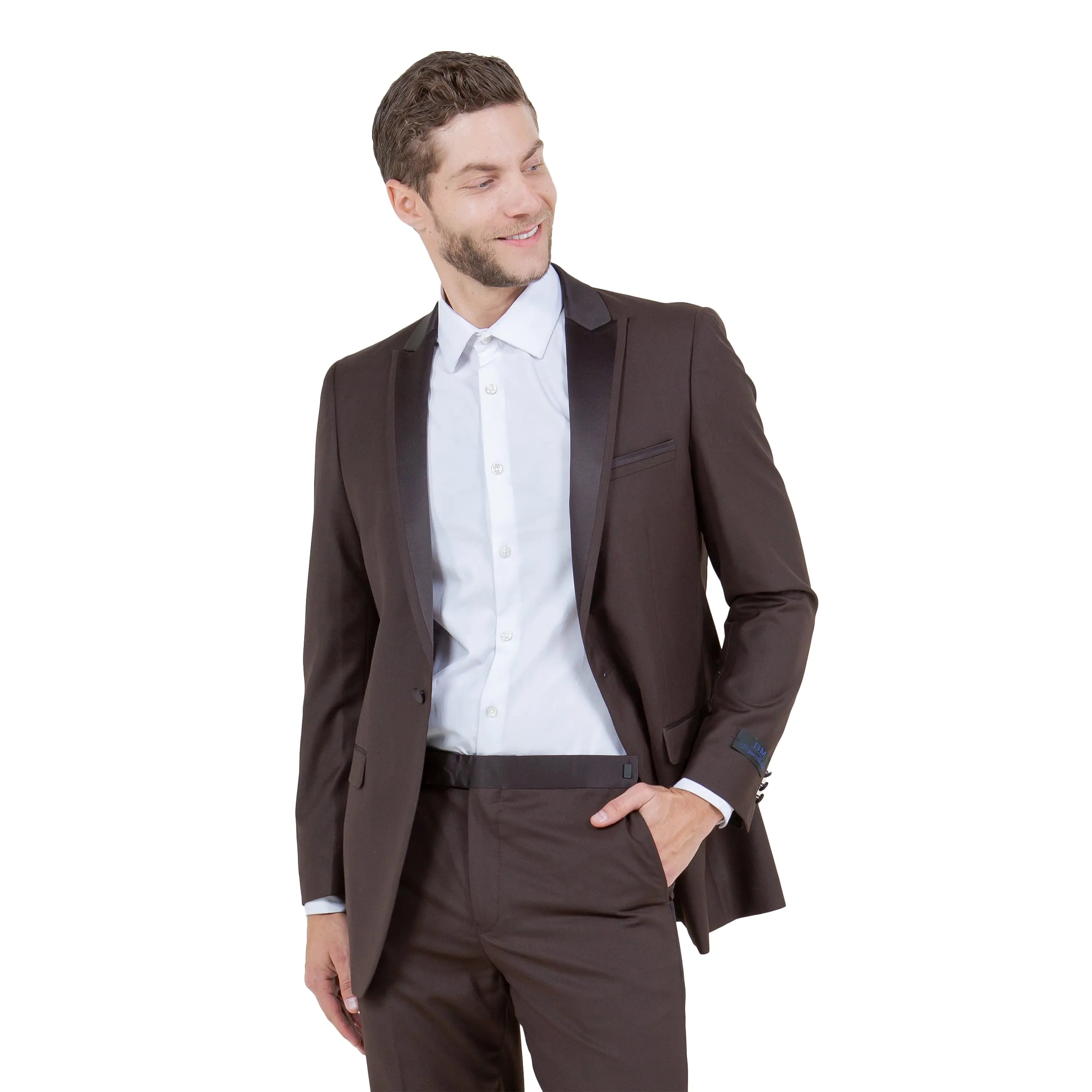 Bryan Michaels Men's One-Button Tuxedo | Satin Peak Lapel Bryan Michaels