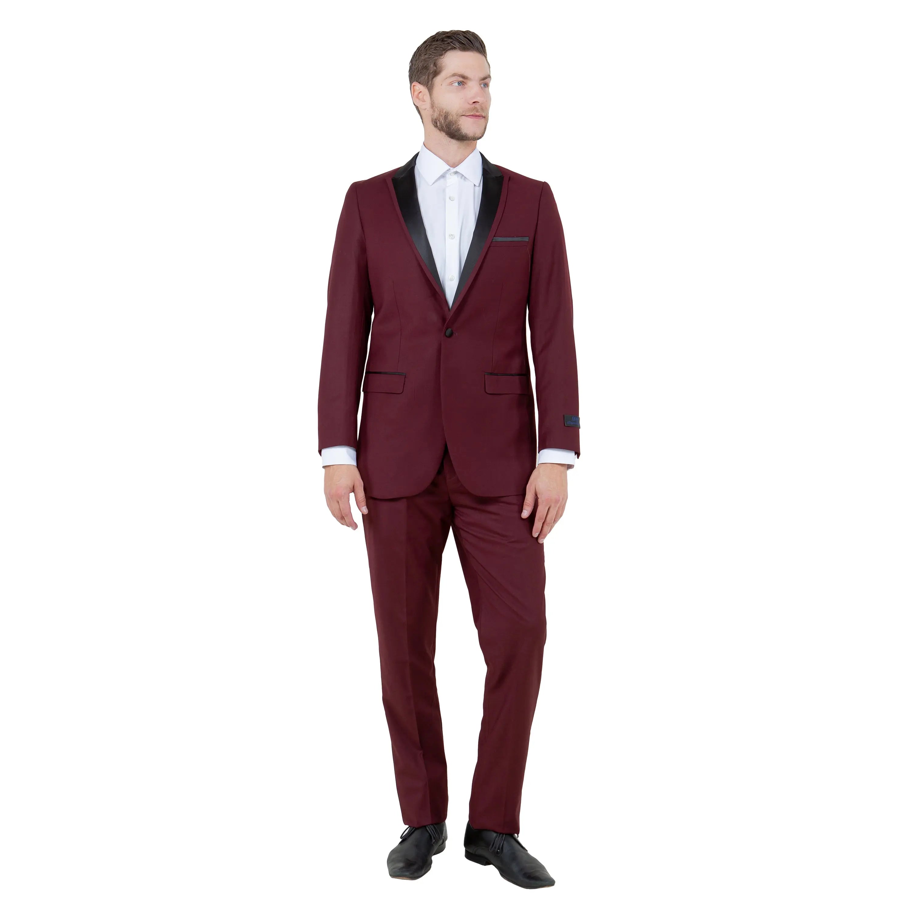 Bryan Michaels Men's One-Button Tuxedo | Satin Peak Lapel Bryan Michaels
