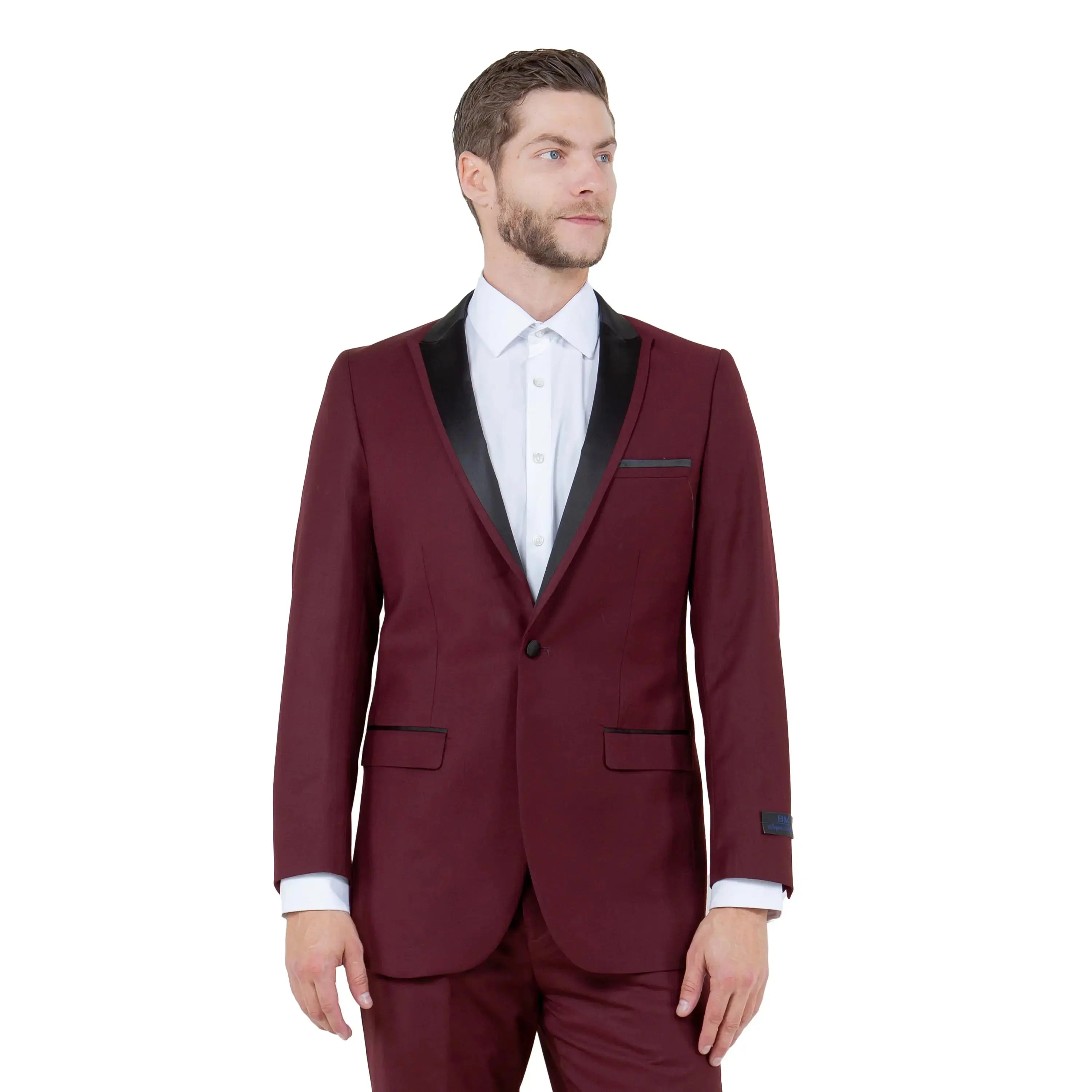 Bryan Michaels Men's One-Button Tuxedo | Satin Peak Lapel Bryan Michaels