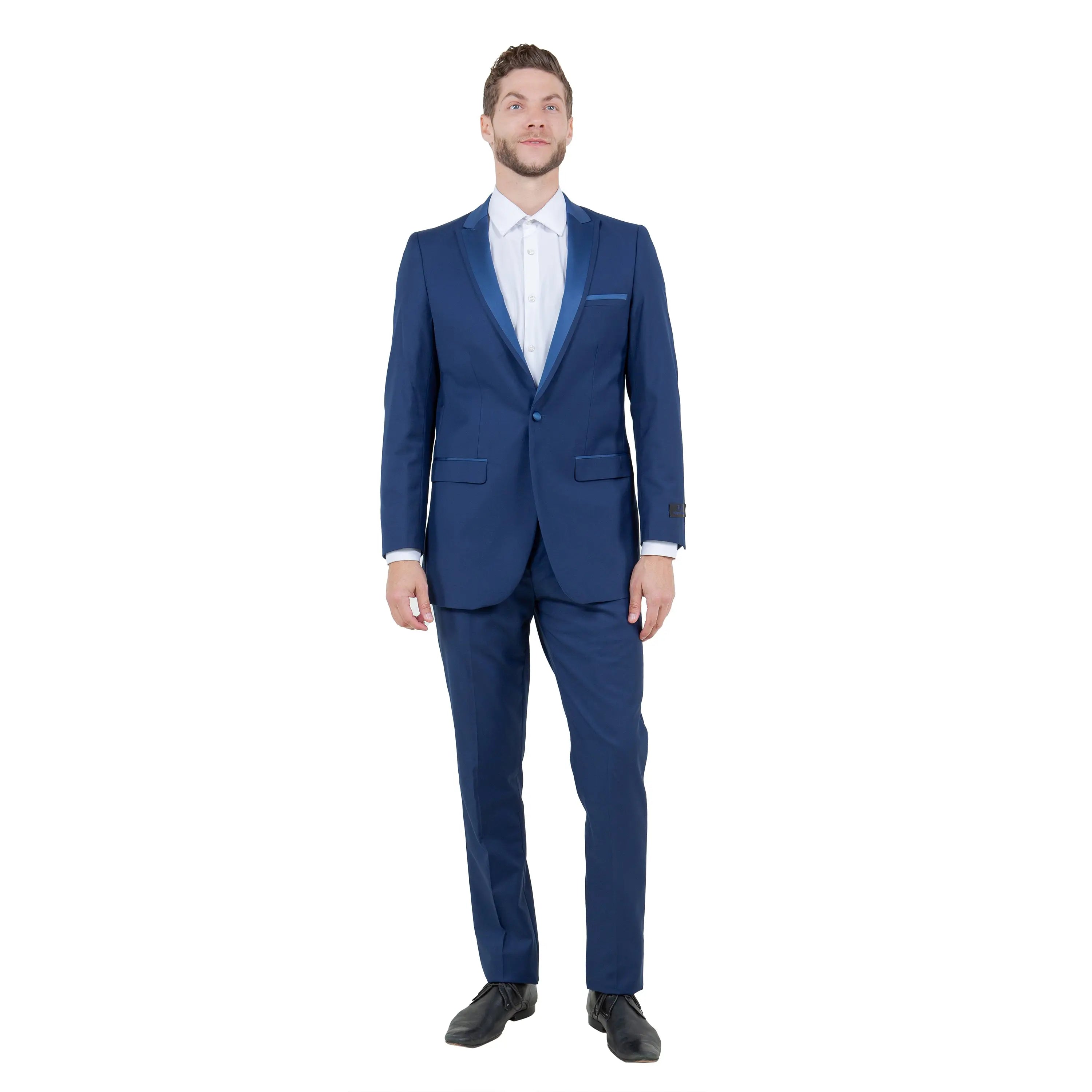Bryan Michaels Men's One-Button Tuxedo | Satin Peak Lapel Bryan Michaels