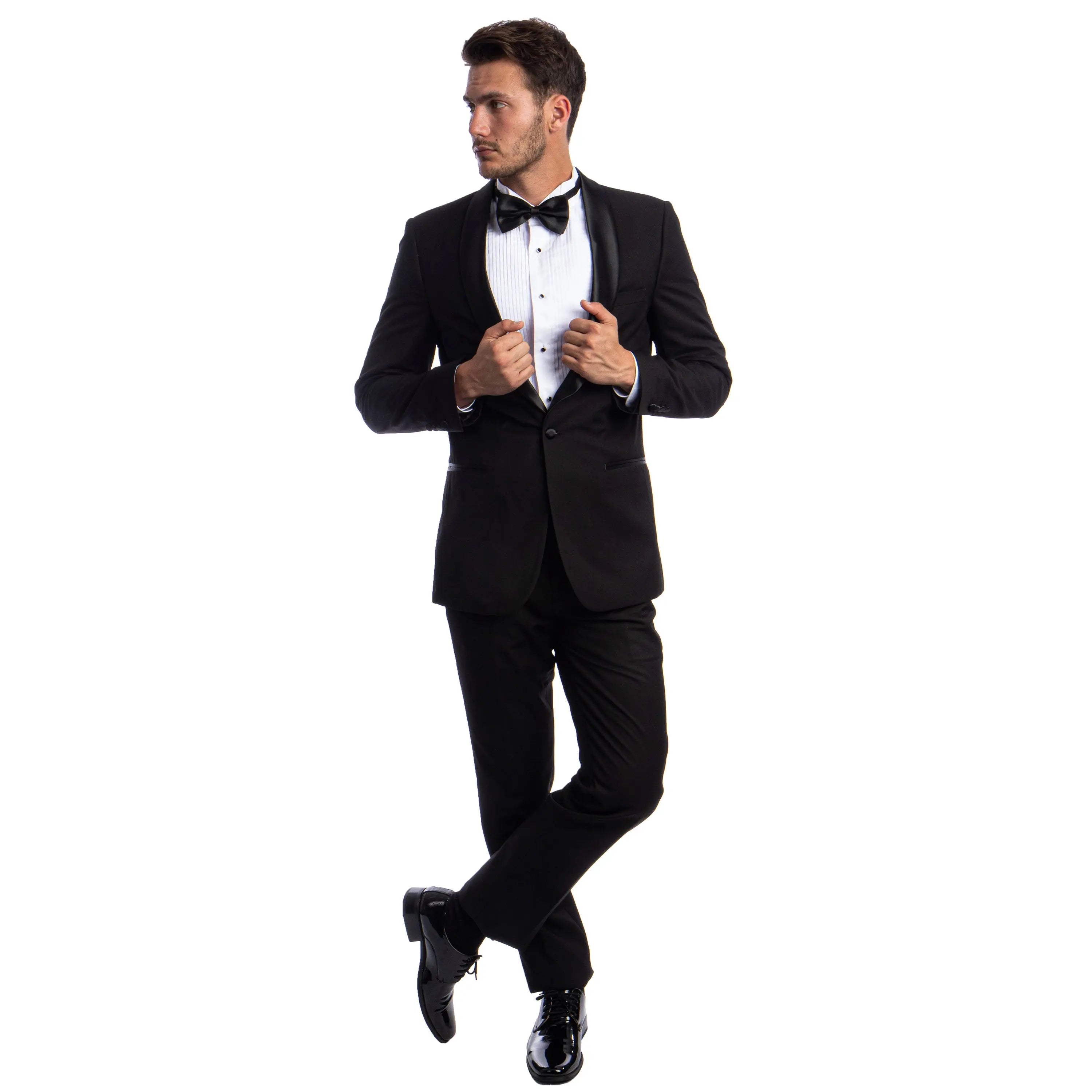 Men's 2pc Tuxedo Set W/ Satin Shawl Collar Azzuro