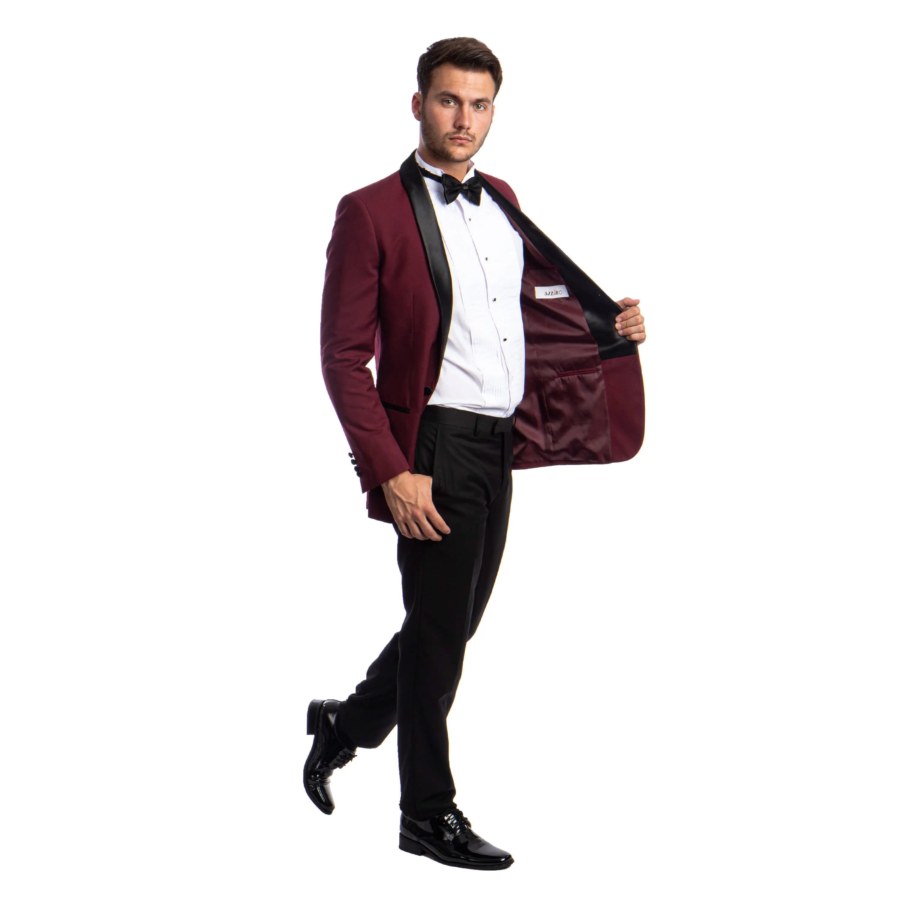 Men's 2pc Tuxedo Set W/ Satin Shawl Collar Azzuro