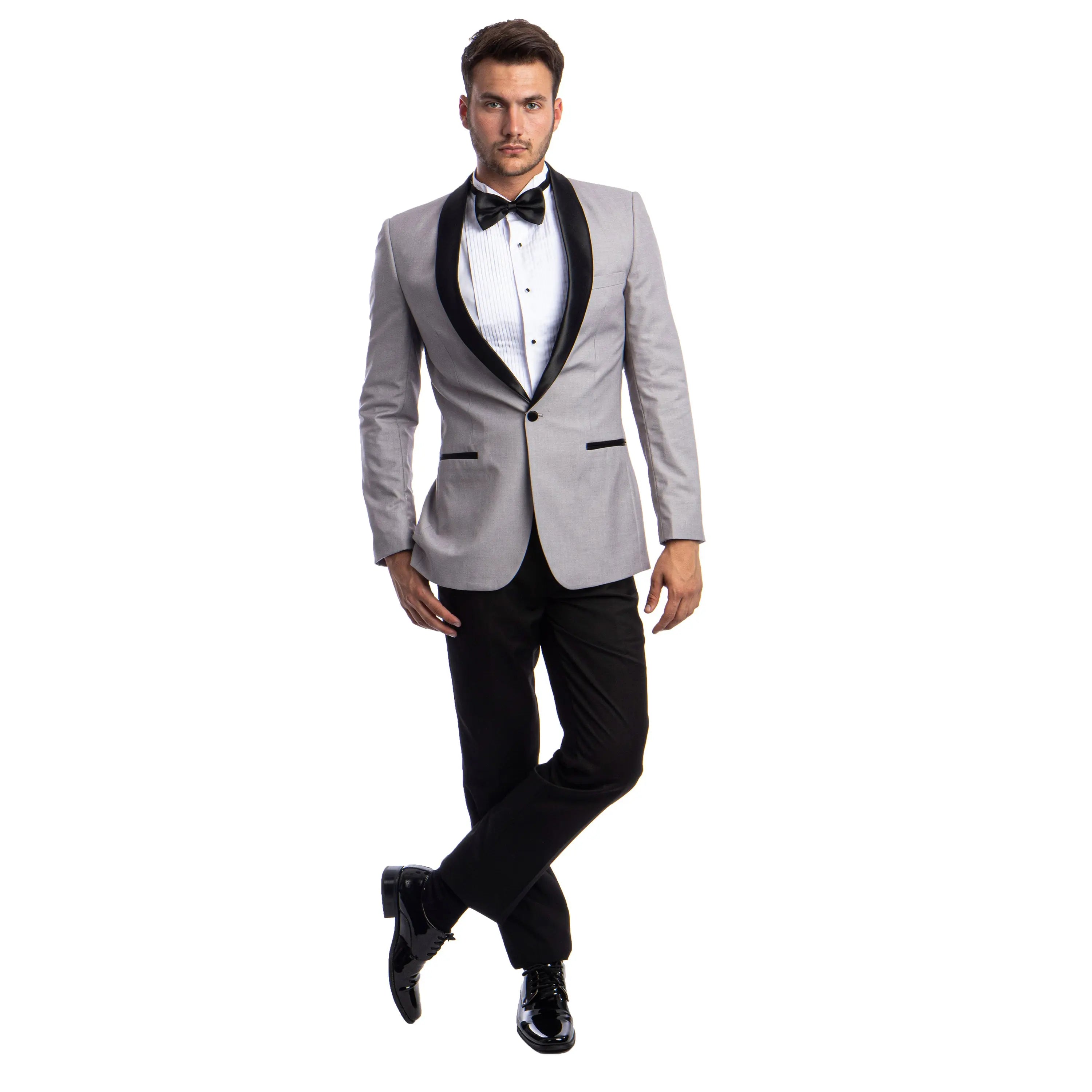 Men's 2pc Tuxedo Set W/ Satin Shawl Collar Azzuro
