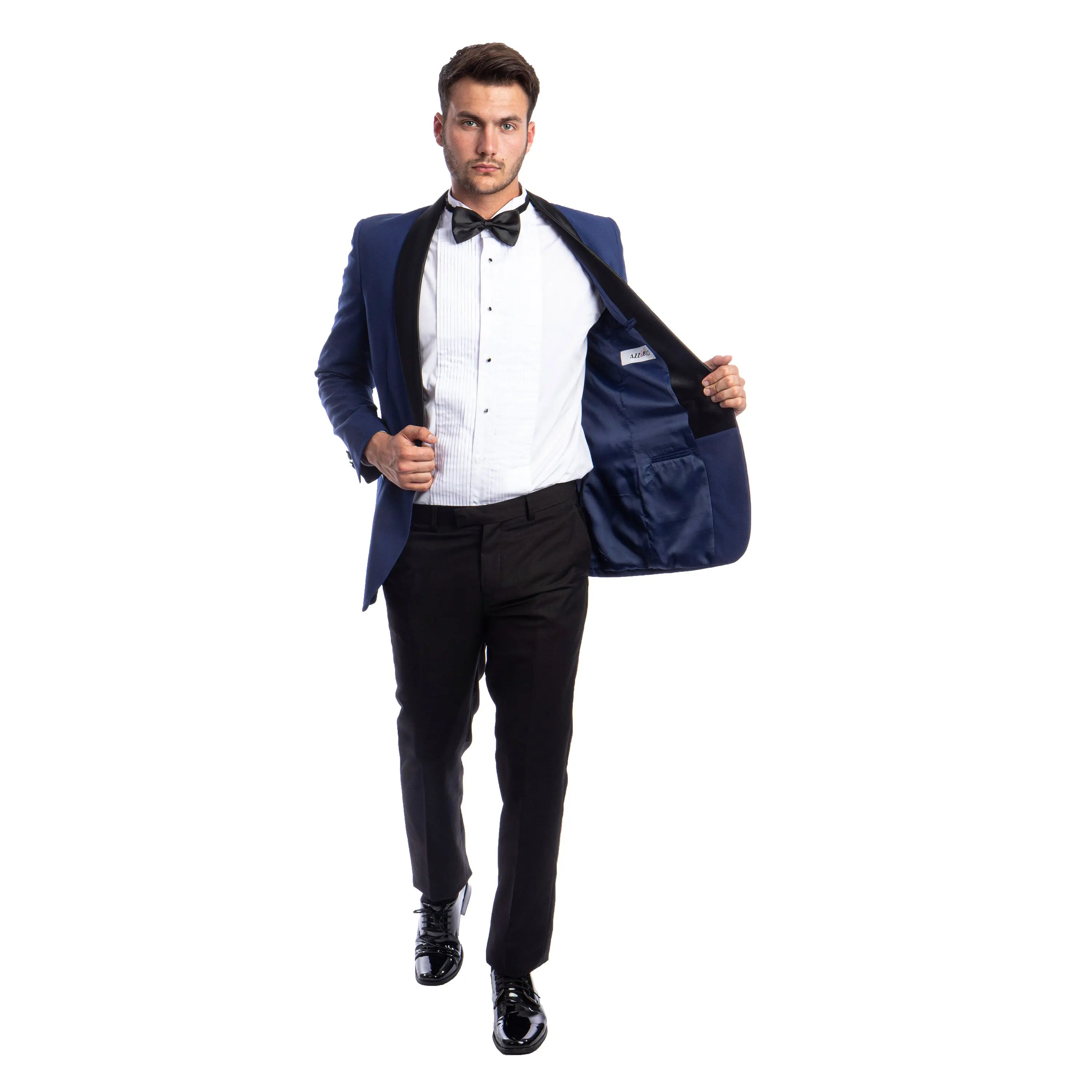 Men's 2pc Tuxedo Set W/ Satin Shawl Collar Azzuro