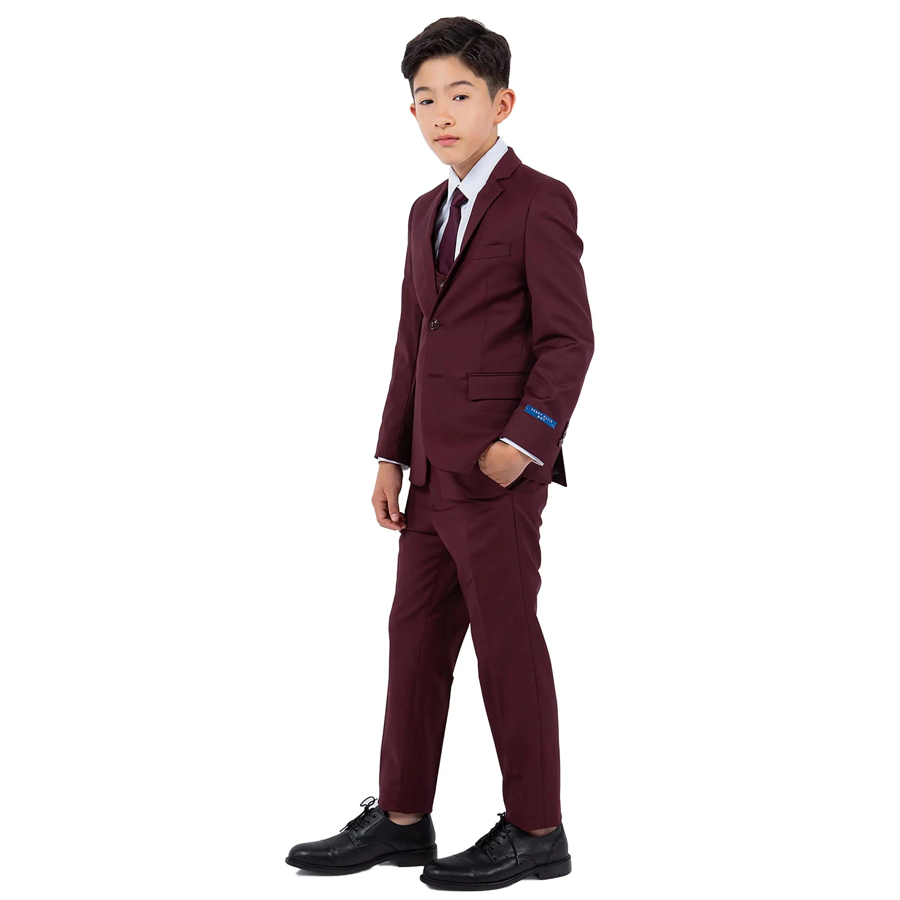 Perry Ellis Boy's 5pc Solid Suit Perry Ellis
