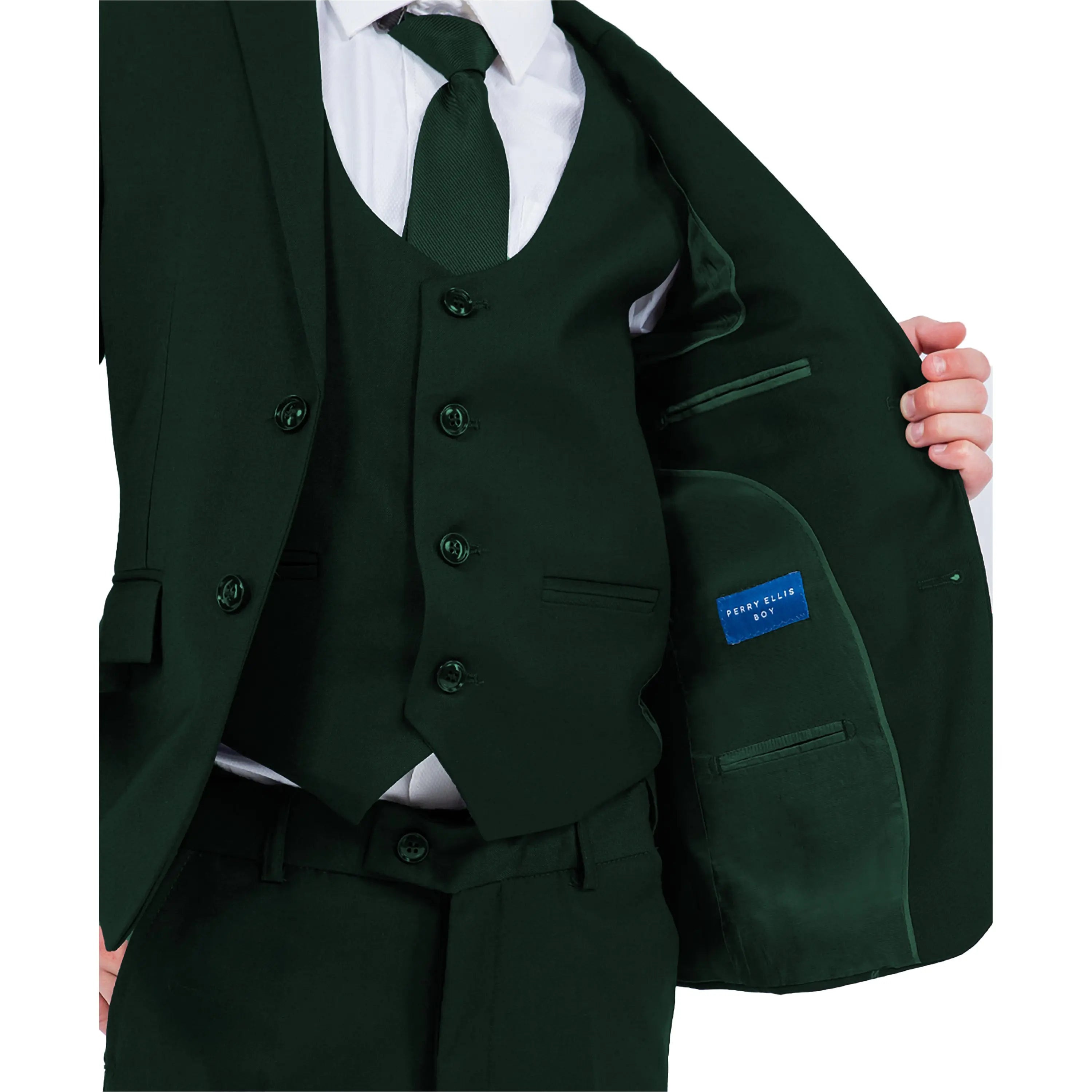 Perry Ellis Boy's 5pc Solid Suit Perry Ellis