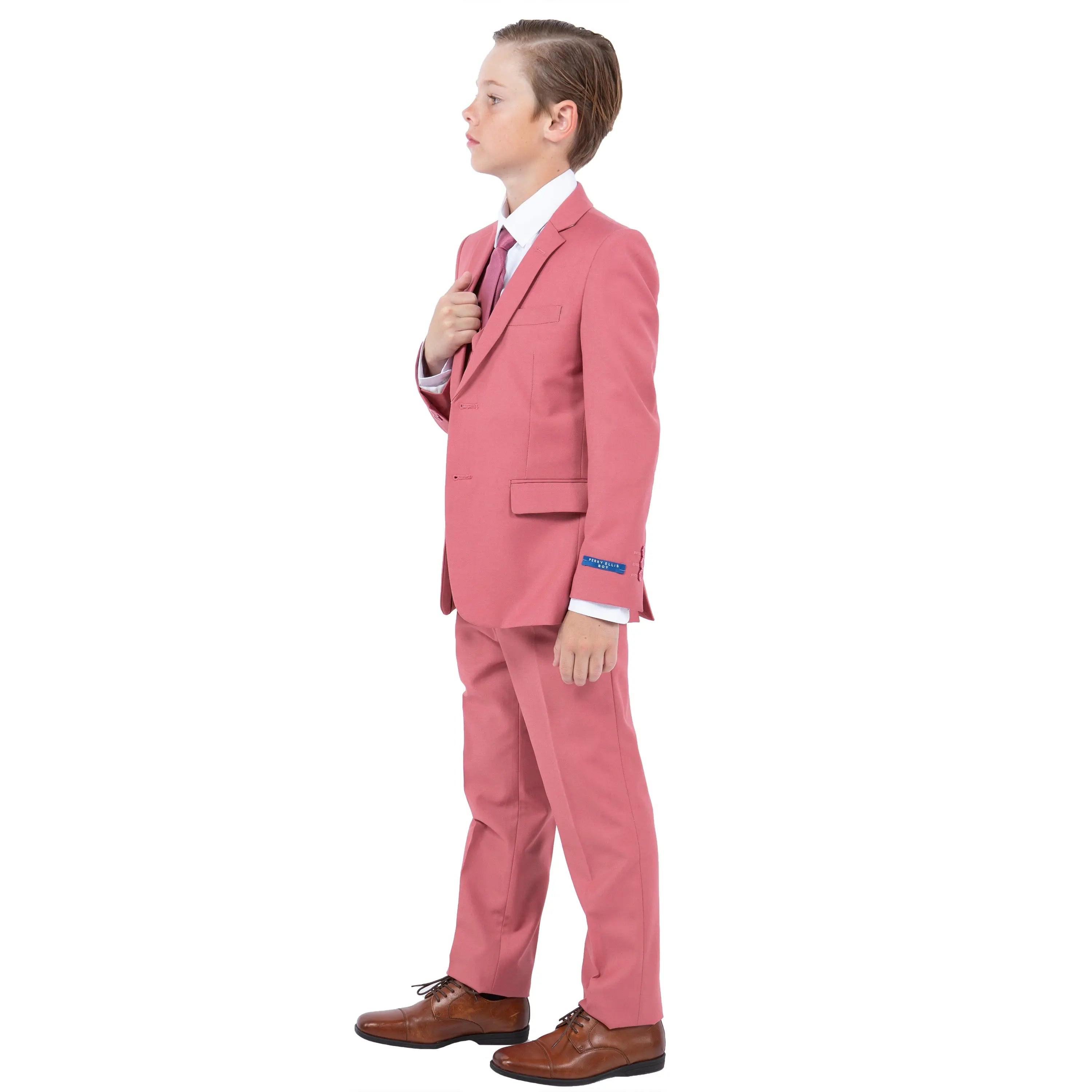 Perry Ellis Boy's 5pc Solid Suit Perry Ellis