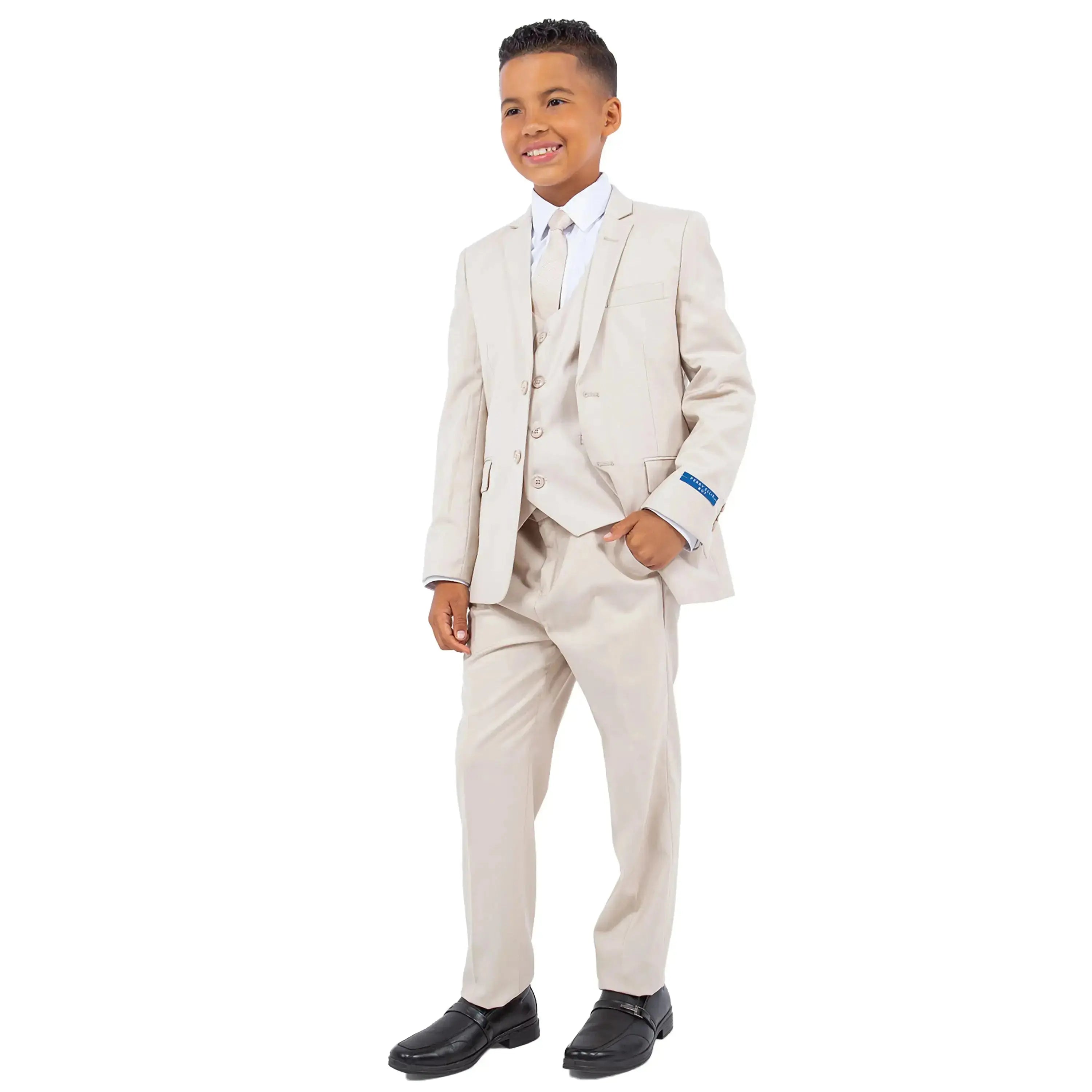 Perry Ellis Boy's 5pc Solid Suit Perry Ellis