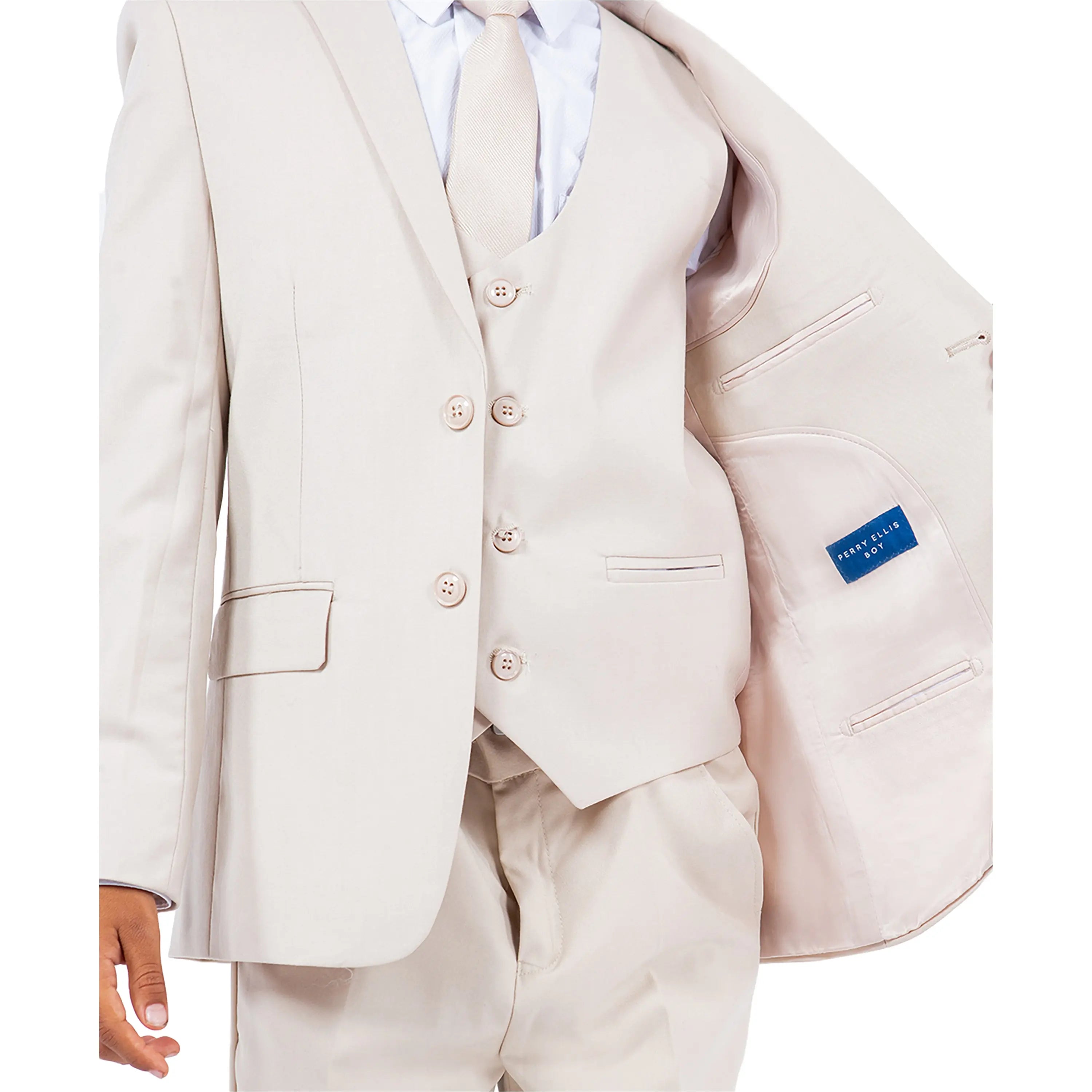 Perry Ellis Boy's 5pc Solid Suit Perry Ellis