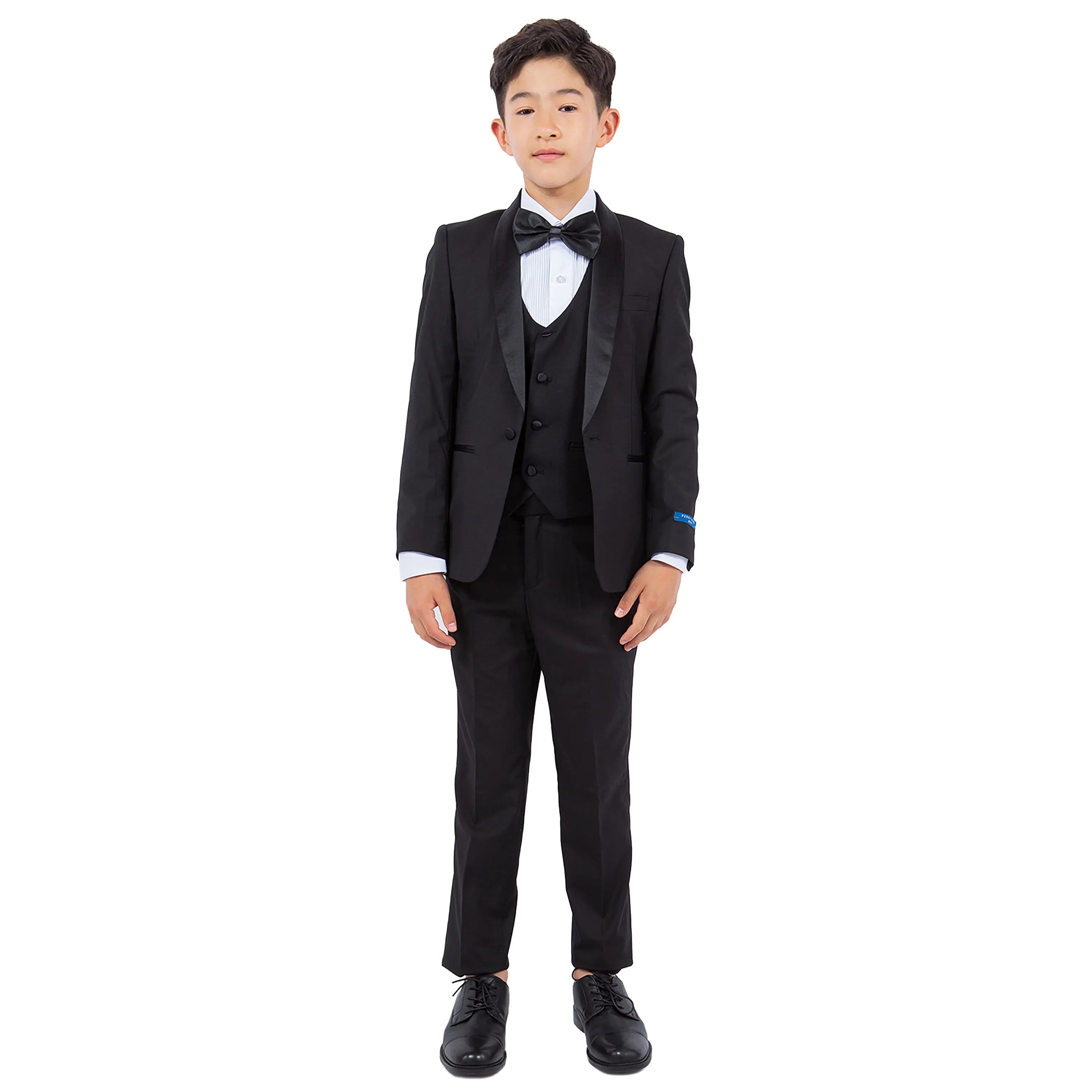 Perry Ellis Boy's 5-Piece Solid Tuxedo Suit Perry Ellis