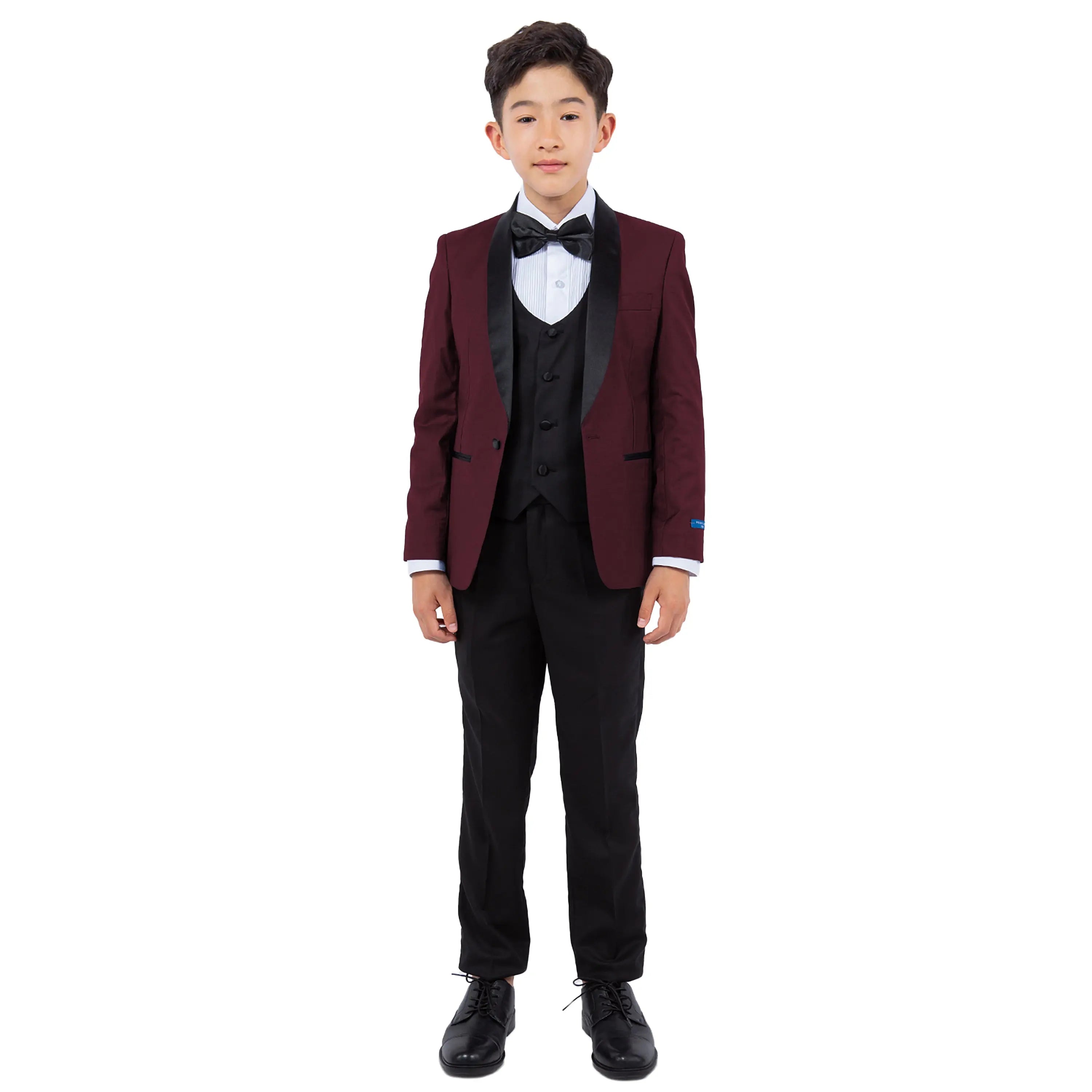 Perry Ellis Boy's 5-Piece Solid Tuxedo Suit Perry Ellis