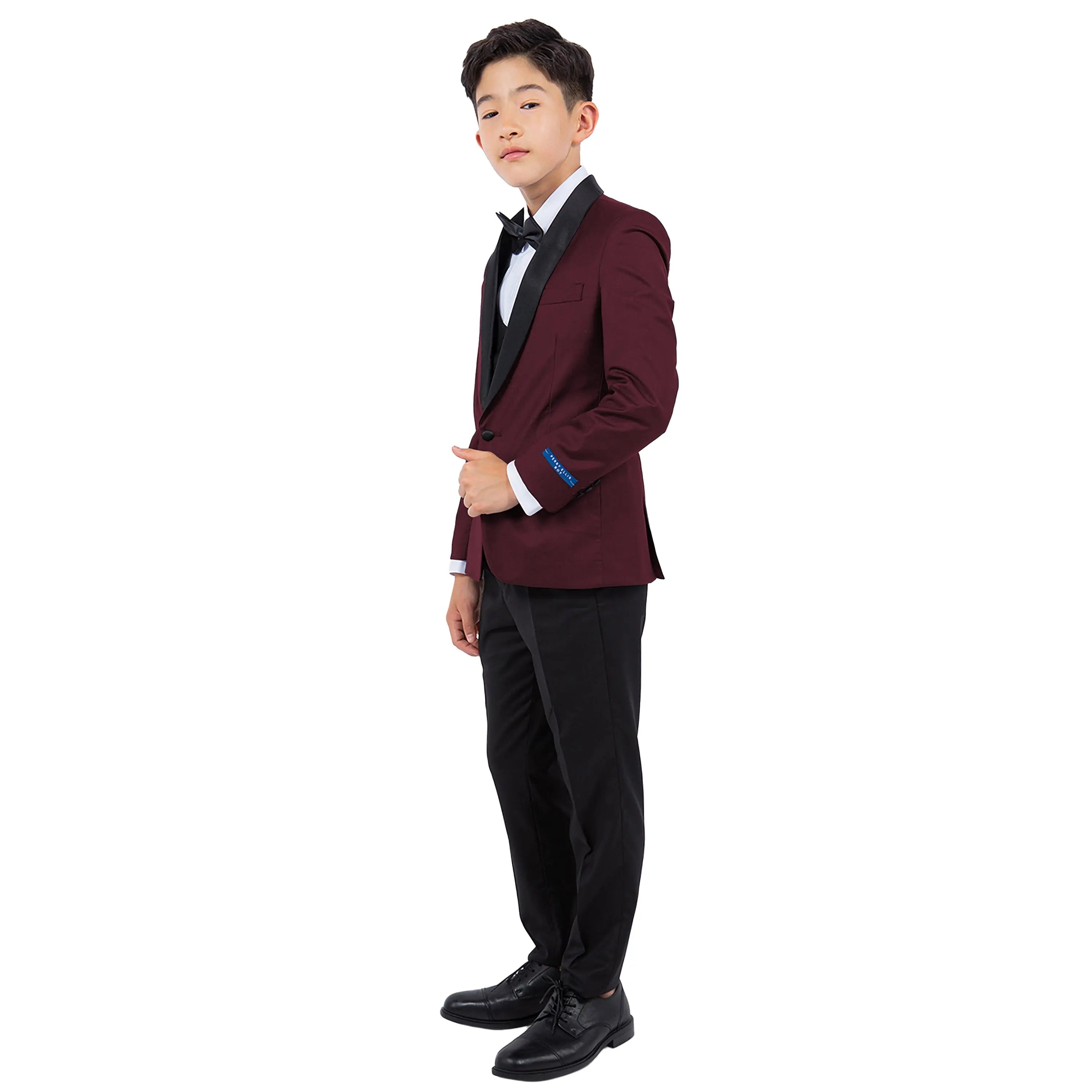 Perry Ellis Boy's 5-Piece Solid Tuxedo Suit Perry Ellis