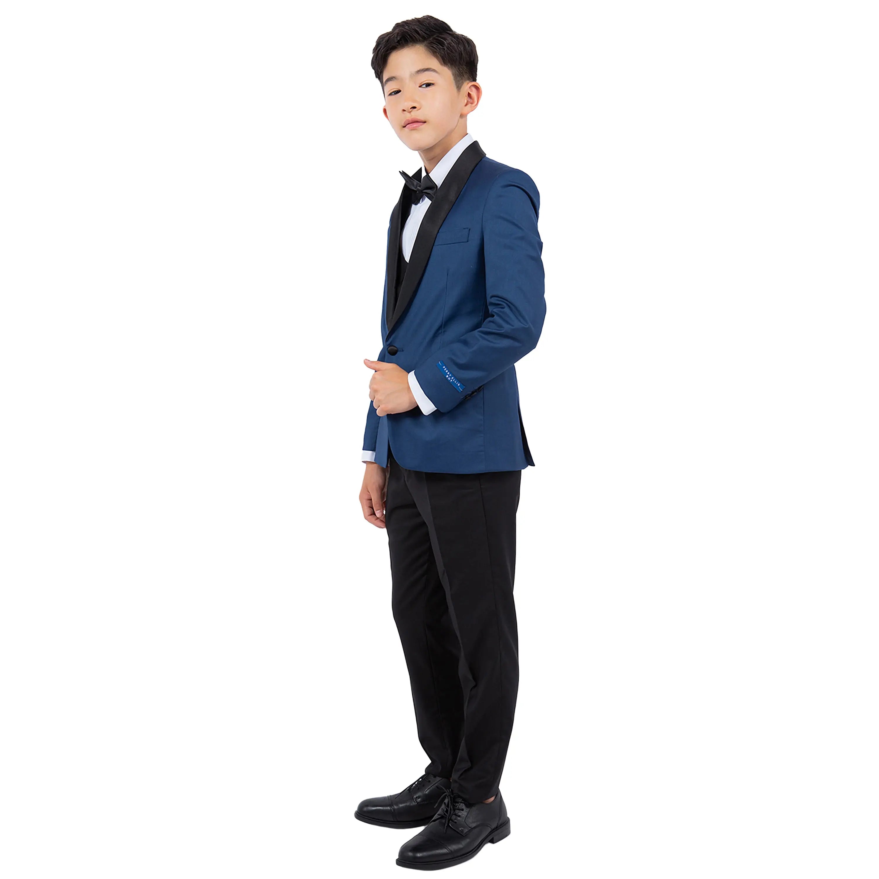 Perry Ellis Boy's 5-Piece Solid Tuxedo Suit Perry Ellis