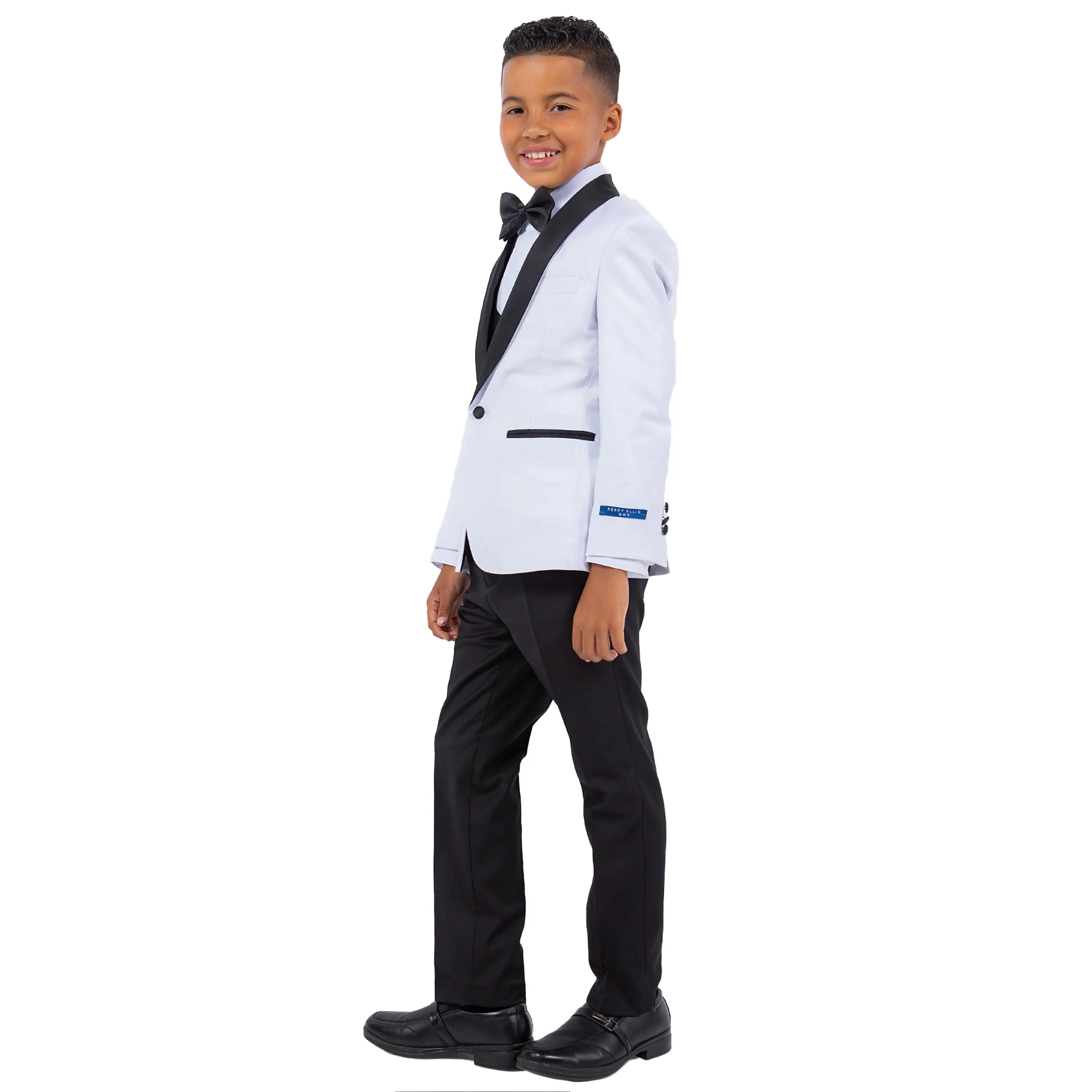 Perry Ellis Boy's 5-Piece Solid Tuxedo Suit Perry Ellis