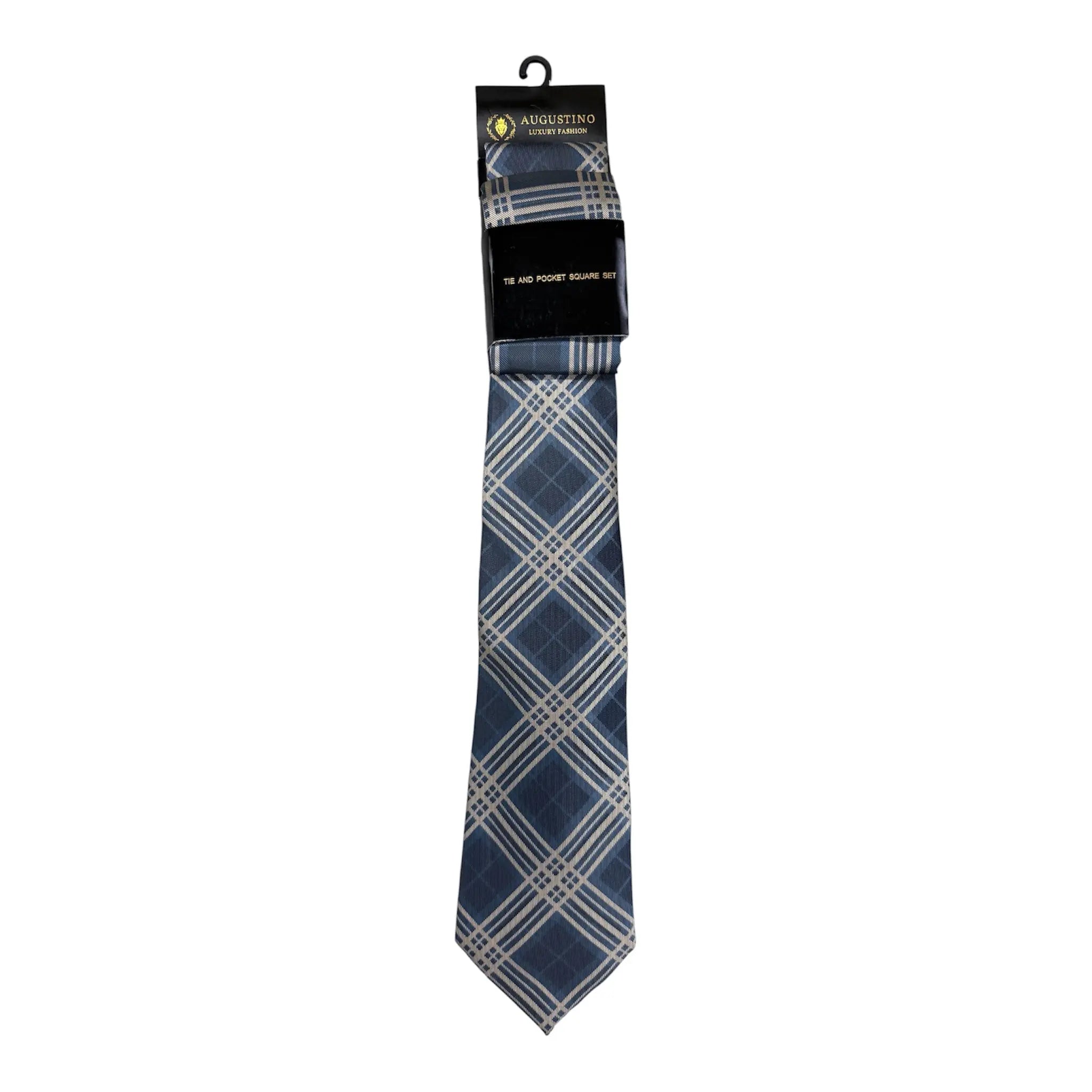 Striped Augustino Tie and Pocket Square Set Augustino