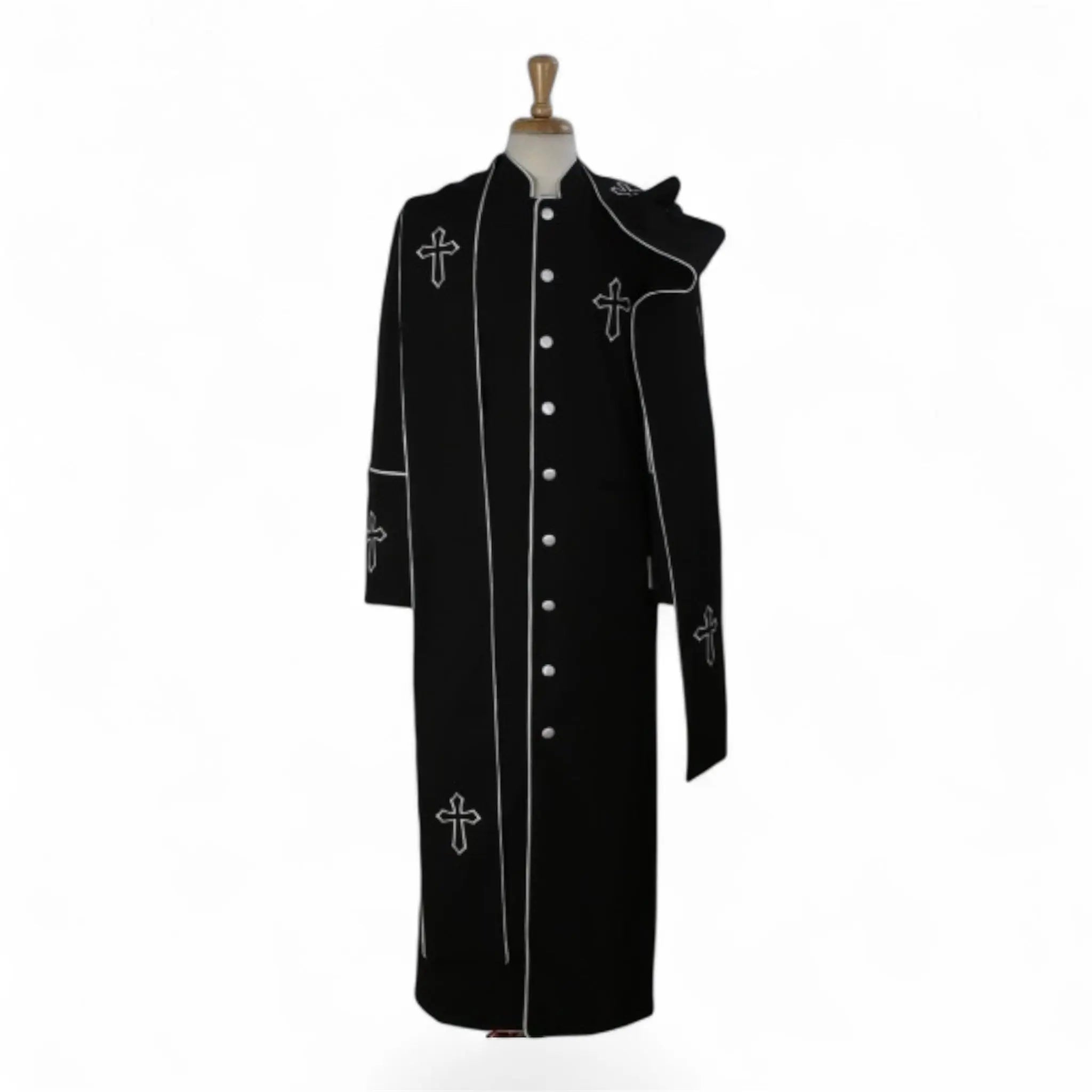 Men’s Cassock Style Clergy Robe with Stole M & R Clothing M & R Clothing Clergy